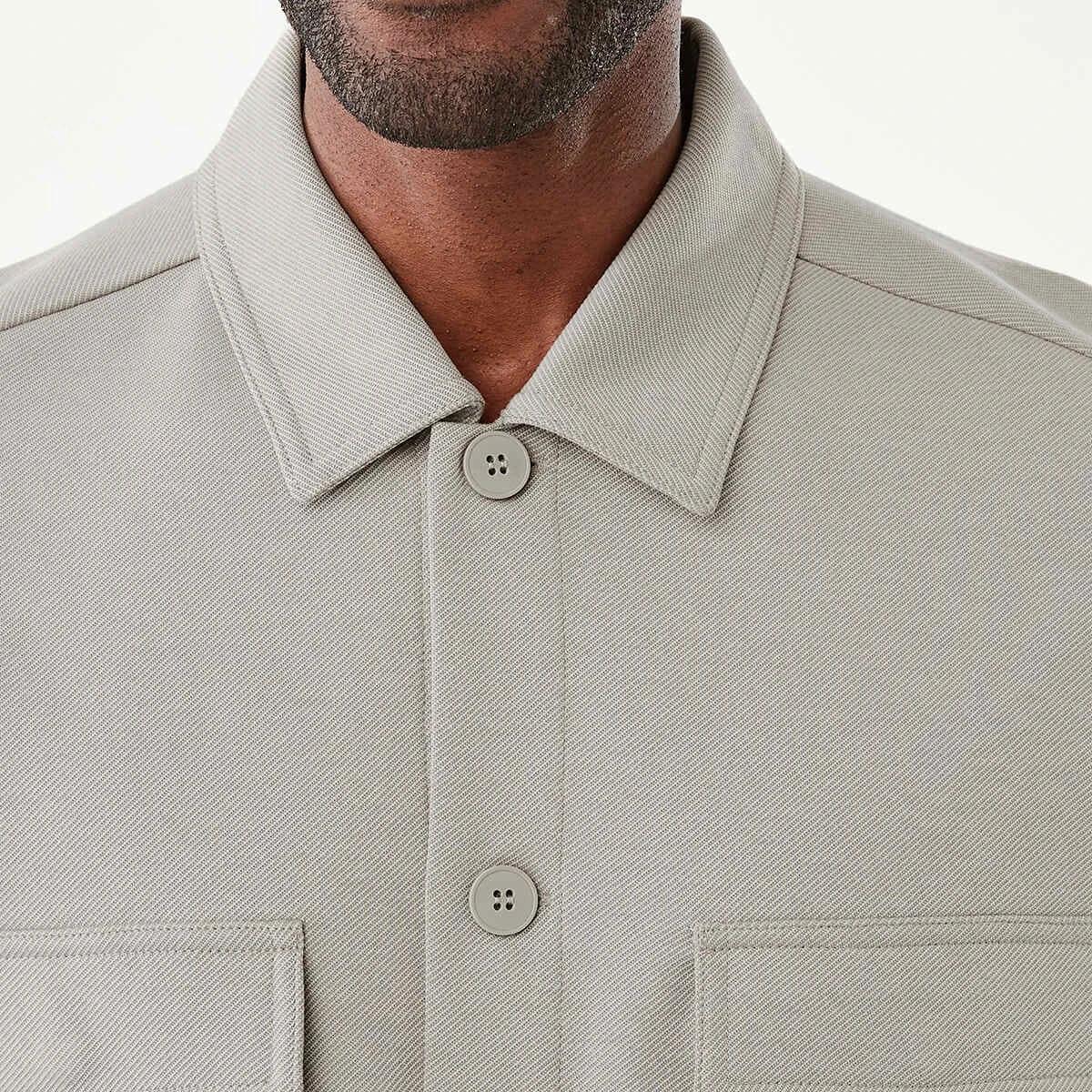 5 Long Sleeve Textured Knit Shirt Bge Smoke, 5 of 7