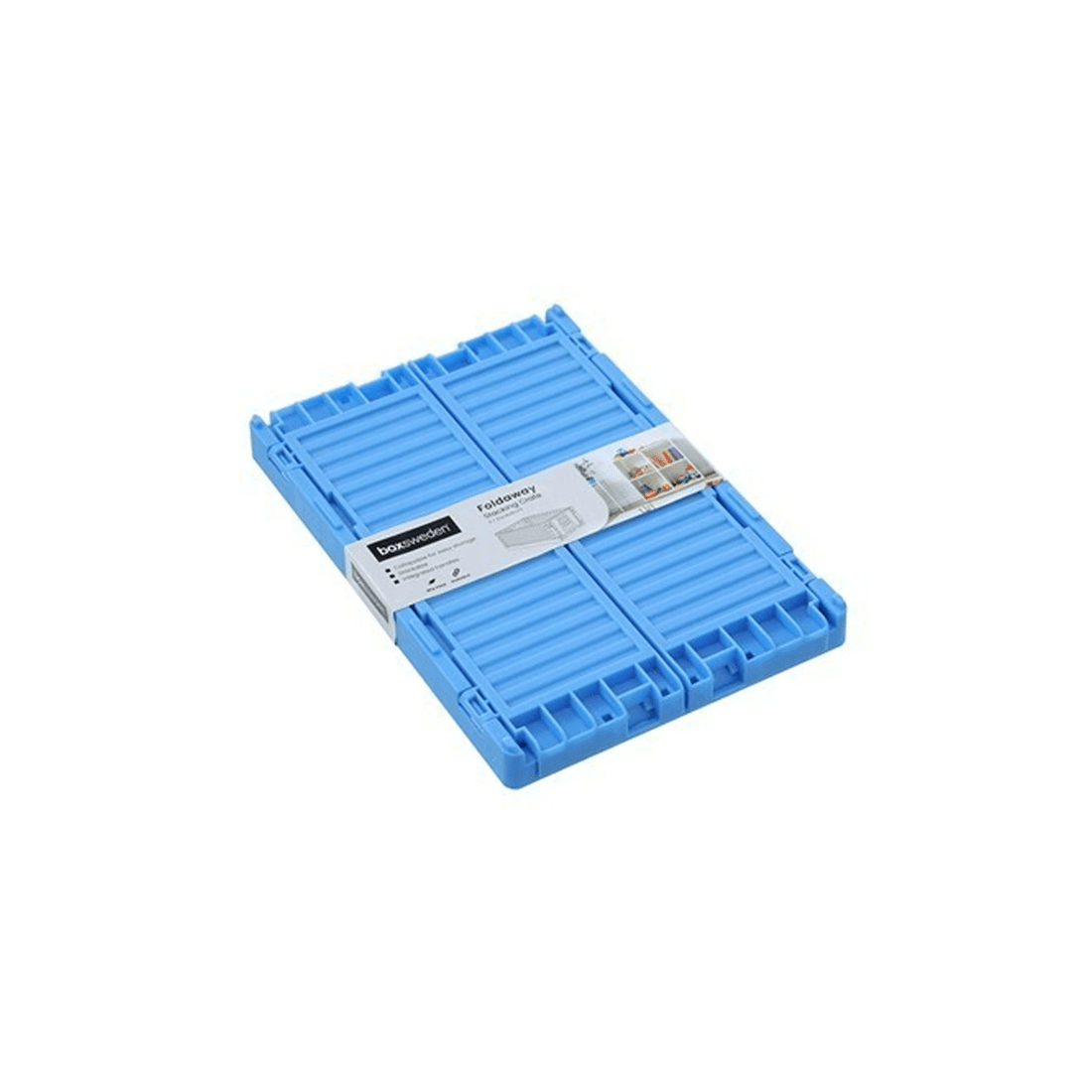 8 BOXSWEDEN Foldaway Crate Storage 6 Pack 21cm x 14cm Collapsible Plastic
 - multi, 8 of 9