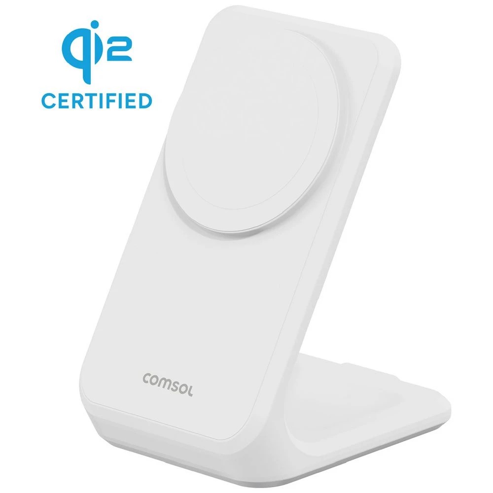 4 Comsol 2-in-1 Qi2 Magnetic Wireless Charging Stand White, 4 of 6
