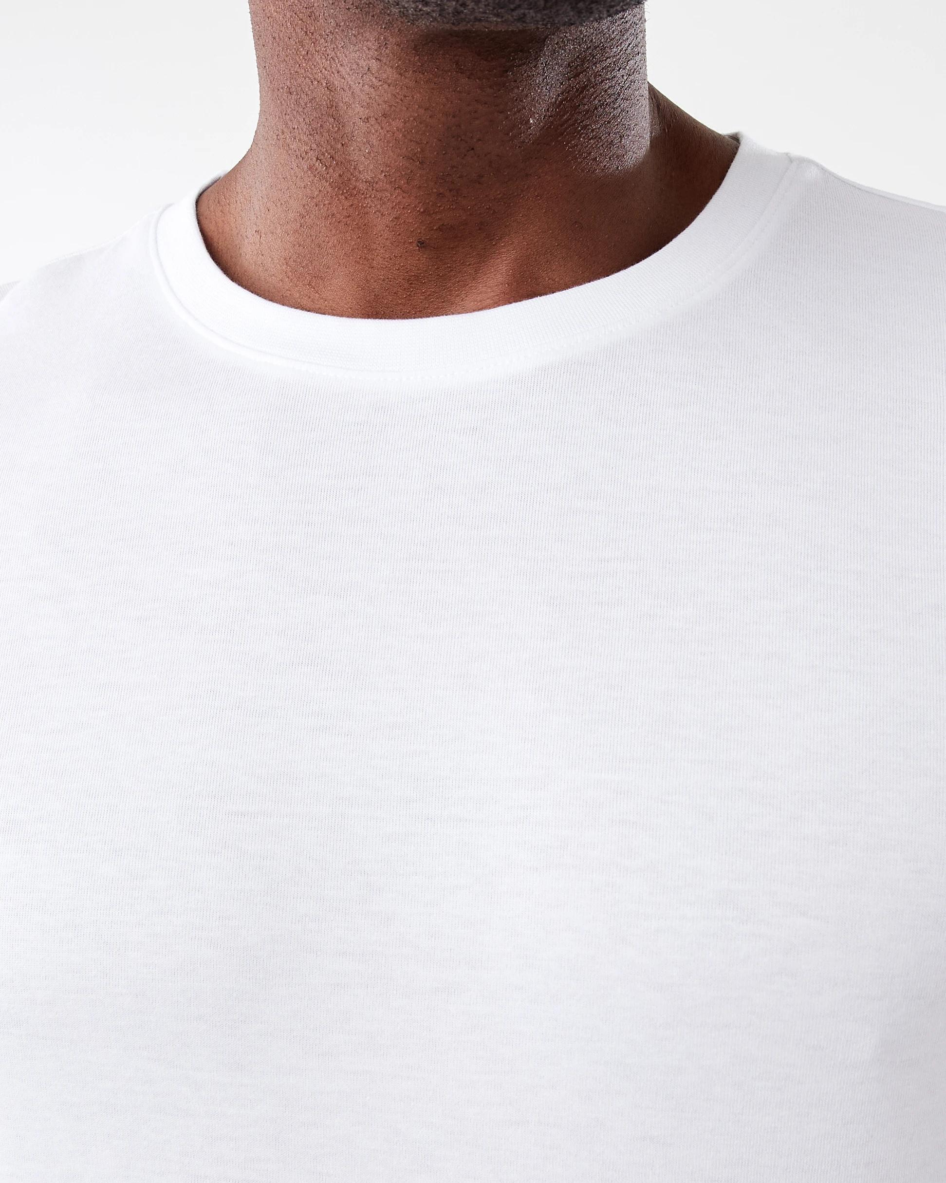 5 Australian Grown Cotton Longline T-shirt White, 5 of 6