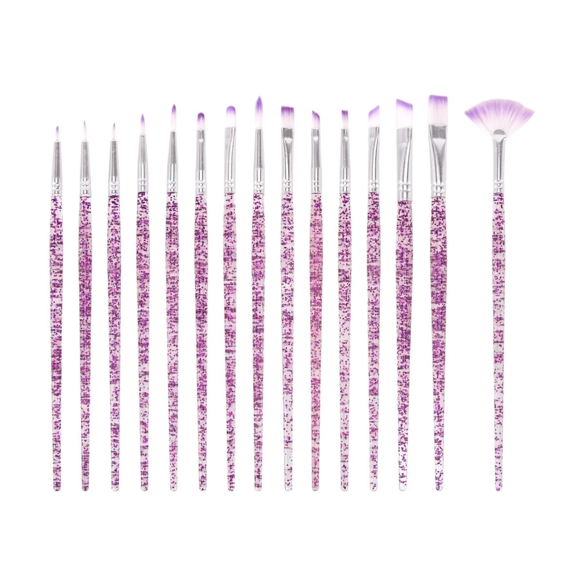 2 15 Piece Glitter Paint Brush Set, 2 of 3