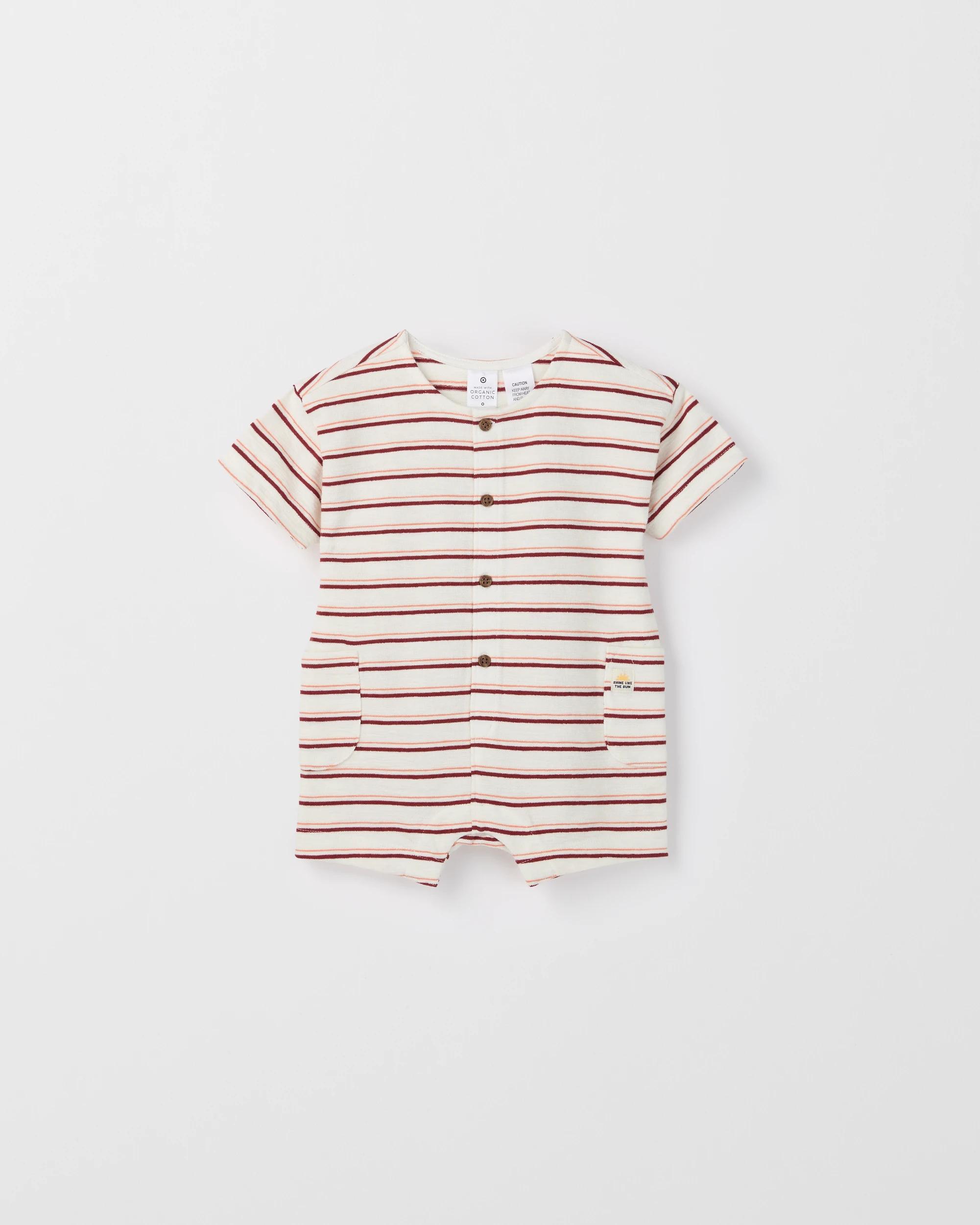 1 Target Baby Baby Organic Cotton Romper STRIPE, 1 of 3