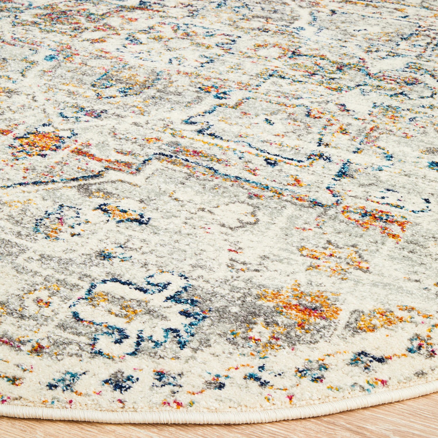 5 Common Ground Rugs Era 911 240x240cm - Large Round Power Loomed Pet Friendly Rug - Natural, 5 of 9