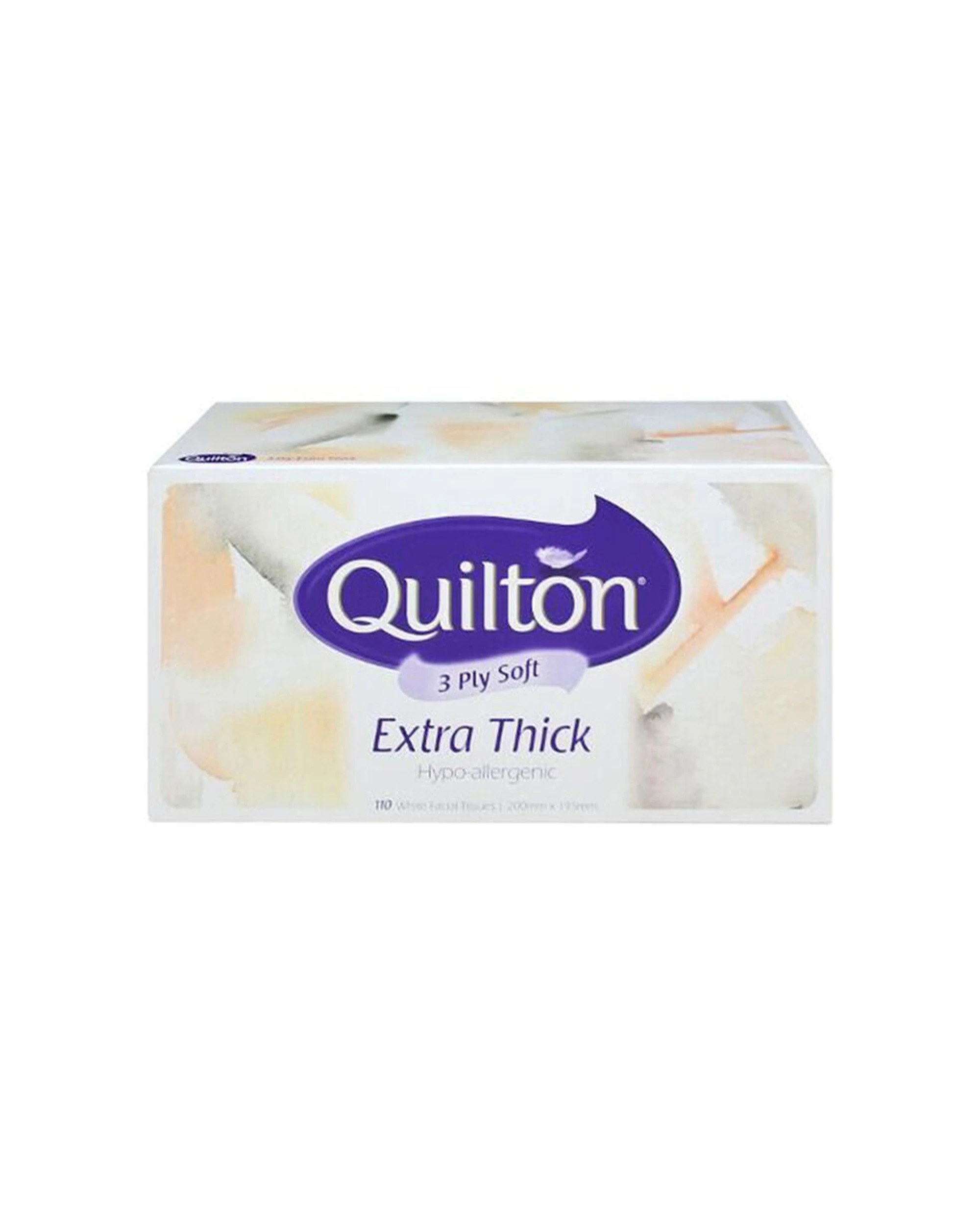 2 Quilton 12PK 3 Ply Facial Tissues 110pc Hypo-Allergenic Soft Durable Pack 1320pc - White, 2 of 2