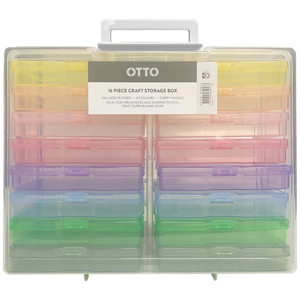 1 Otto 16 Piece Craft Storage Box Rainbow, 1 of 3