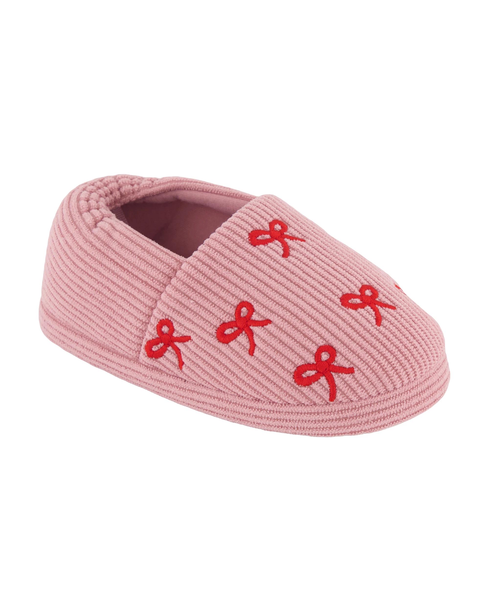 1 Junior Corduroy Slippers Bows, 1 of 3