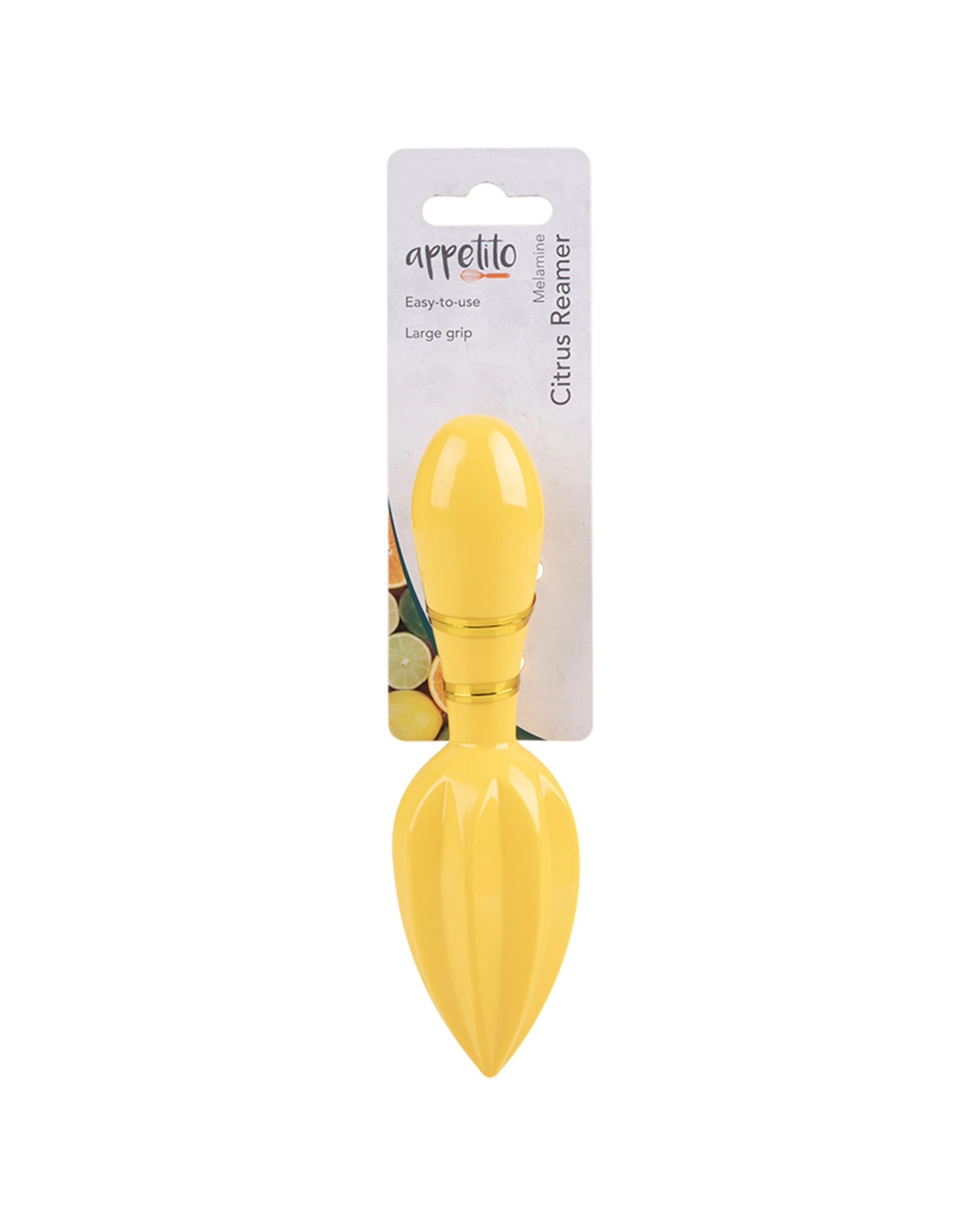 2 Appetito 4PK Appetito Melamine Citrus Reamer Home Kitchen Cooking - Yellow, 2 of 4
