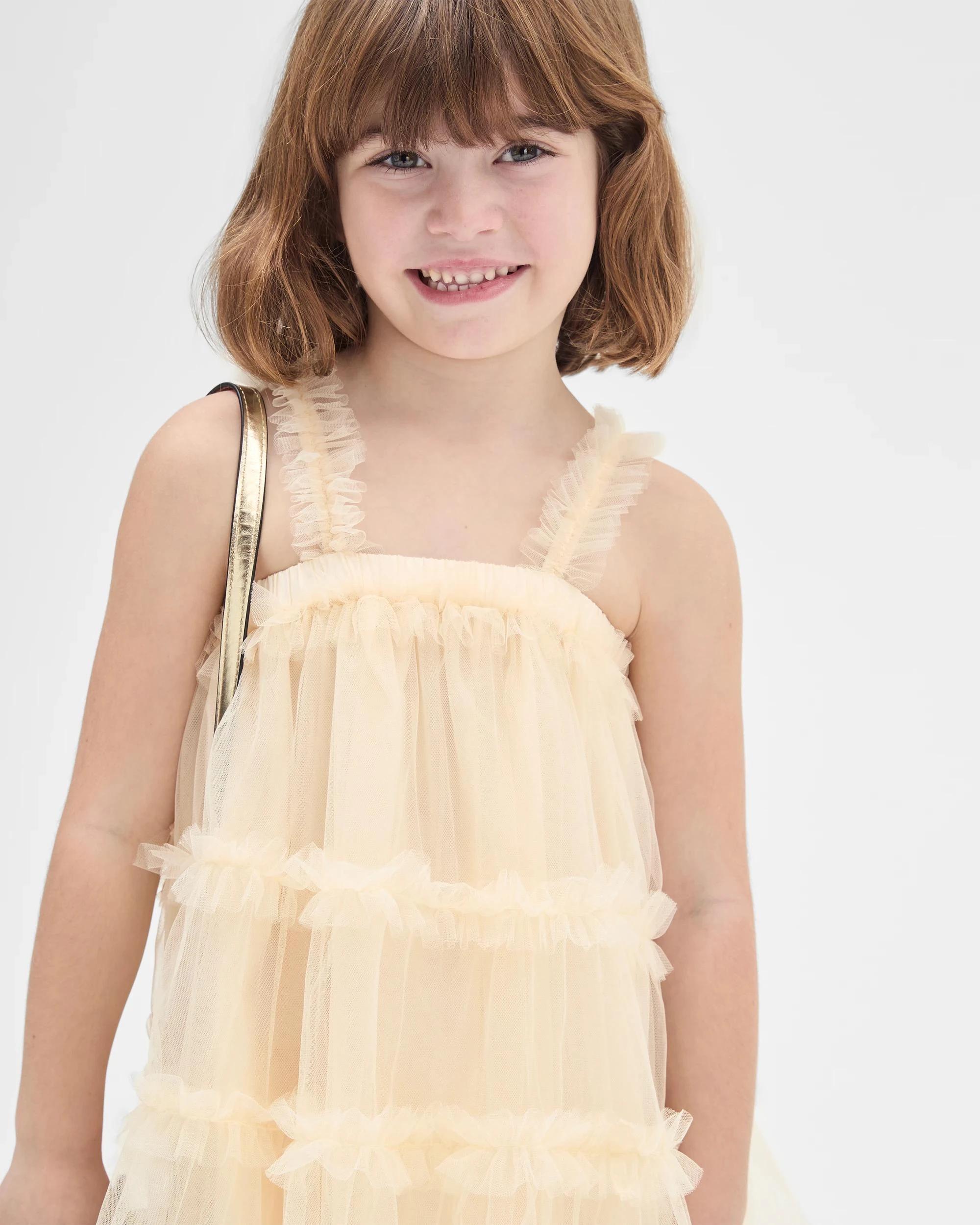 1 Target Tiered Tulle Dress CREAM, 1 of 6