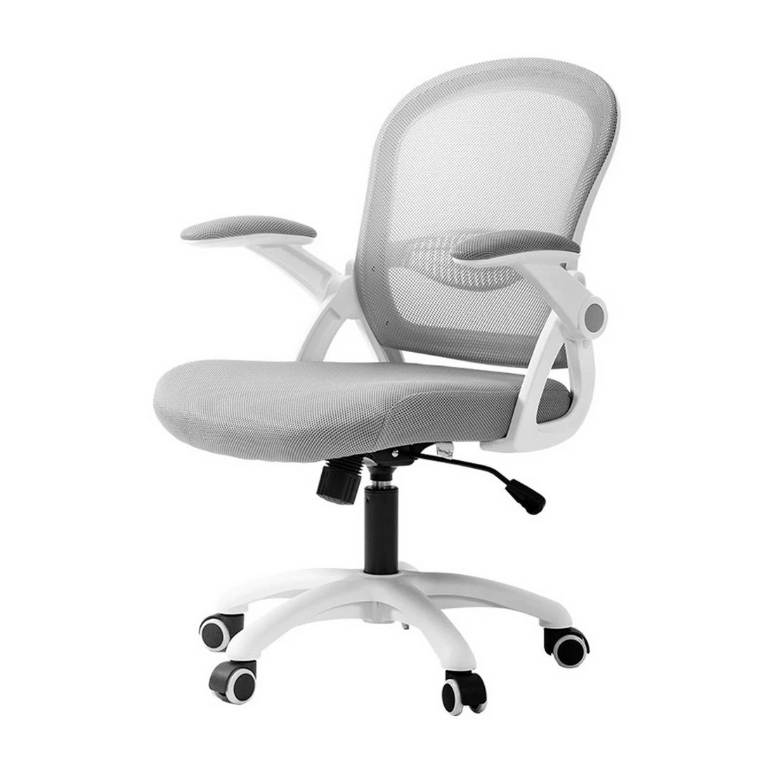 1 Artiss Mesh Office Chair Mid Back - White, 1 of 6