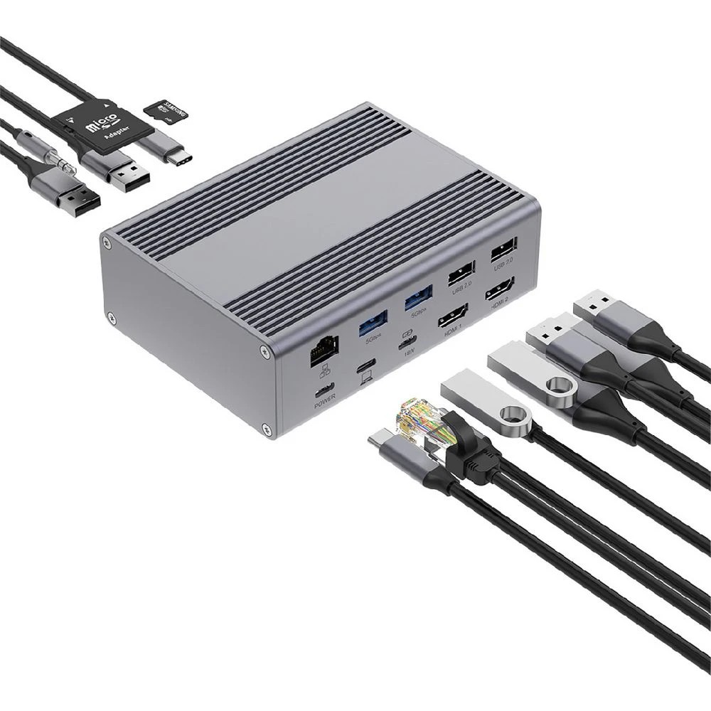 4 Comsol Dual Monitor USB-C 14 Port Docking Station, 4 of 8