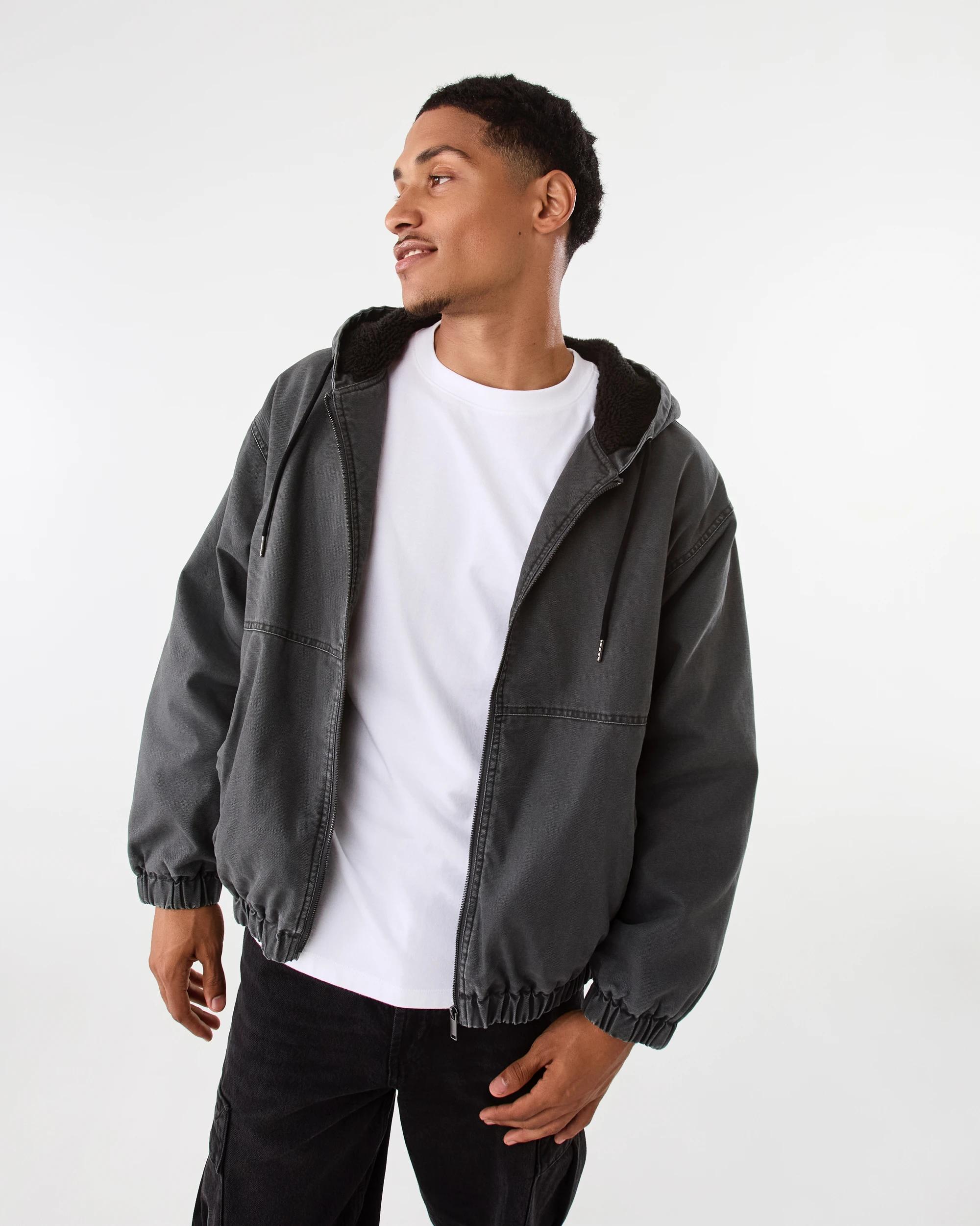 1 Washed Bomber Jacket Black, 1 of 7