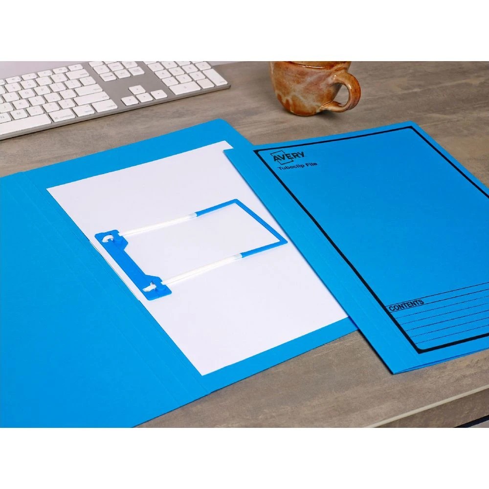 2 Avery Foolscap Tubeclip File Blue, 2 of 6