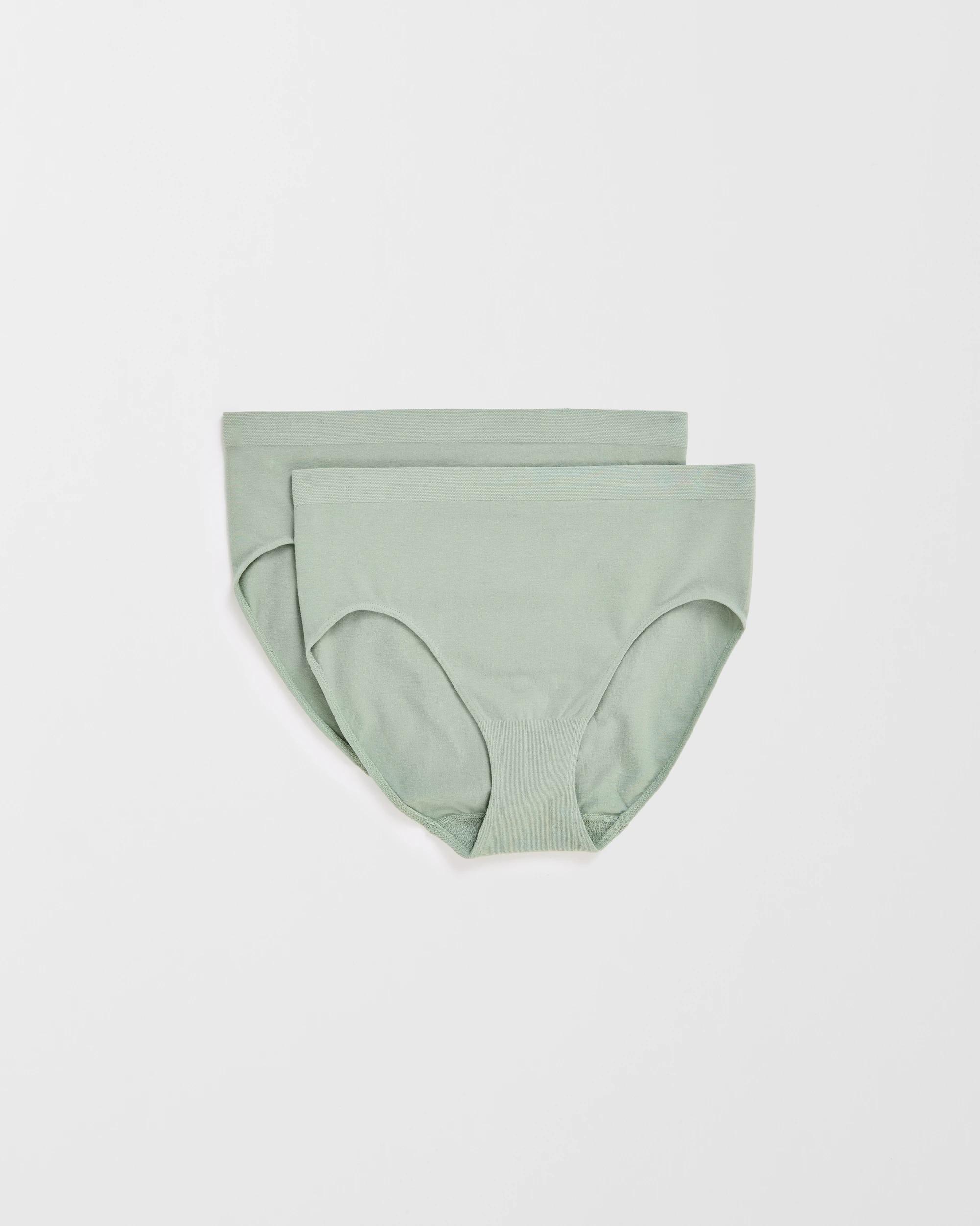 1 Target Australian Cotton Blend 2 Pack Seamfree Midi Briefs JADEITE GREEN, 1 of 5