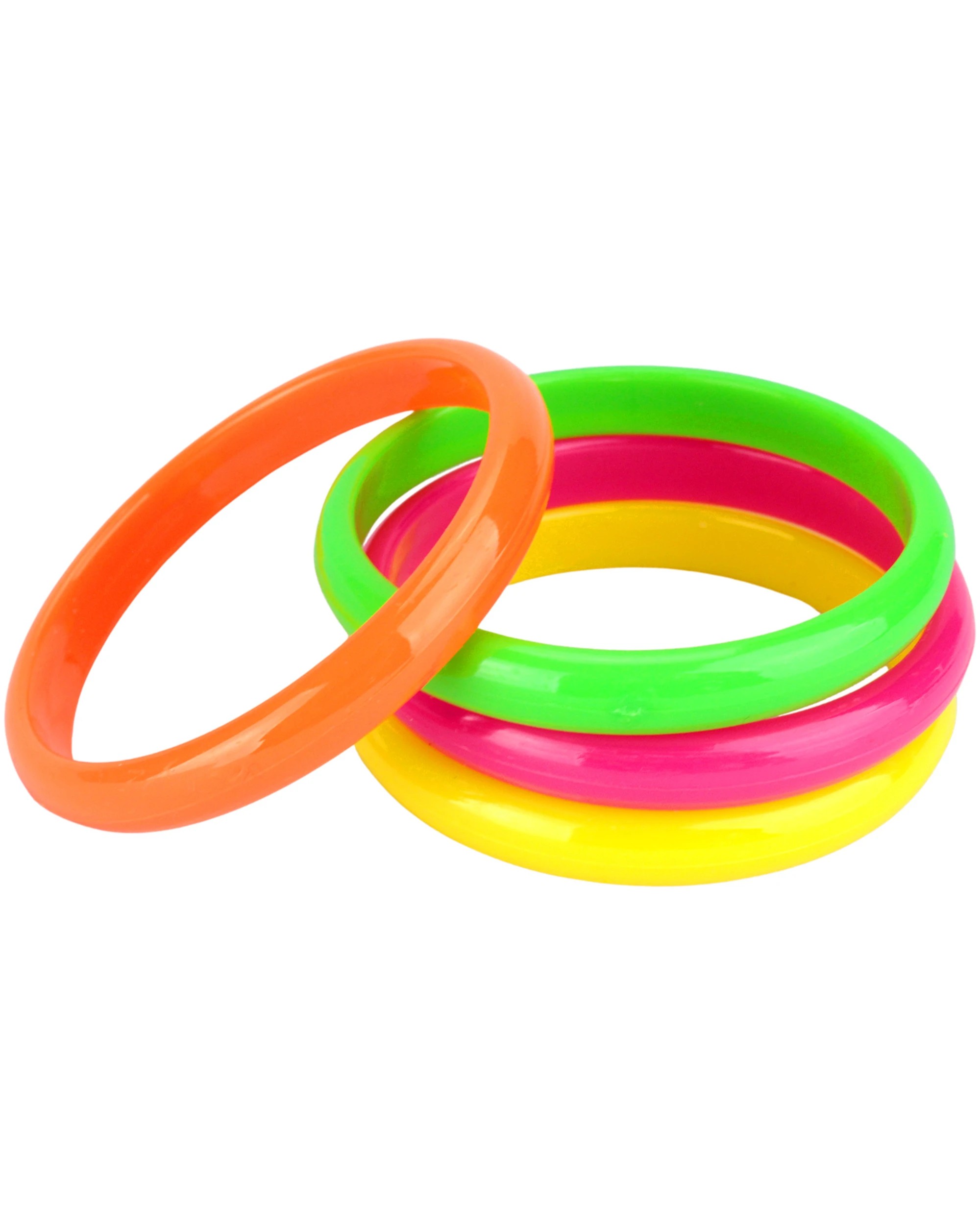1 Party Planet 80's Neon Coloured Bangles Pack of 4, 1 of 1