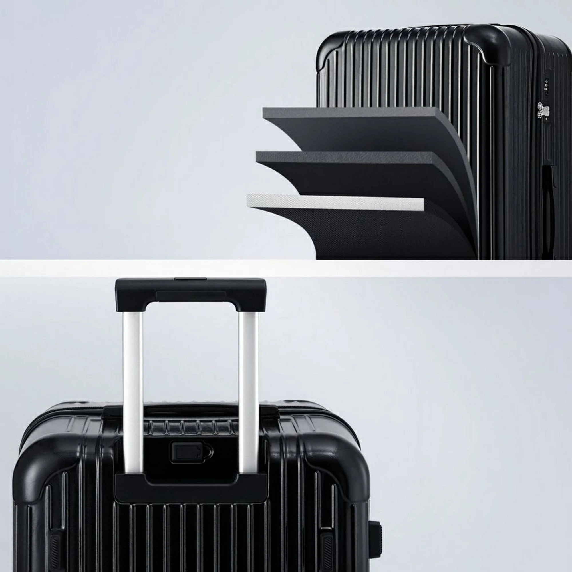 8 Wanderlite 32" Trunk Luggage Suitcase Travel 5 Wheels Type-C Port TSA - Black, 8 of 9