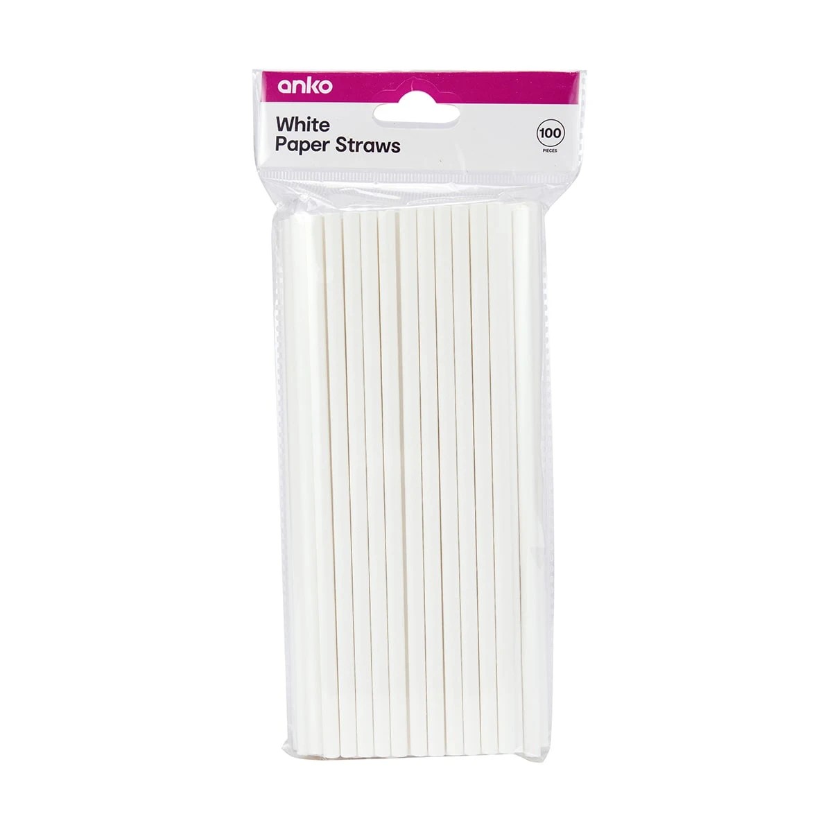 6 100 Pack White Paper Straws, 6 of 6
