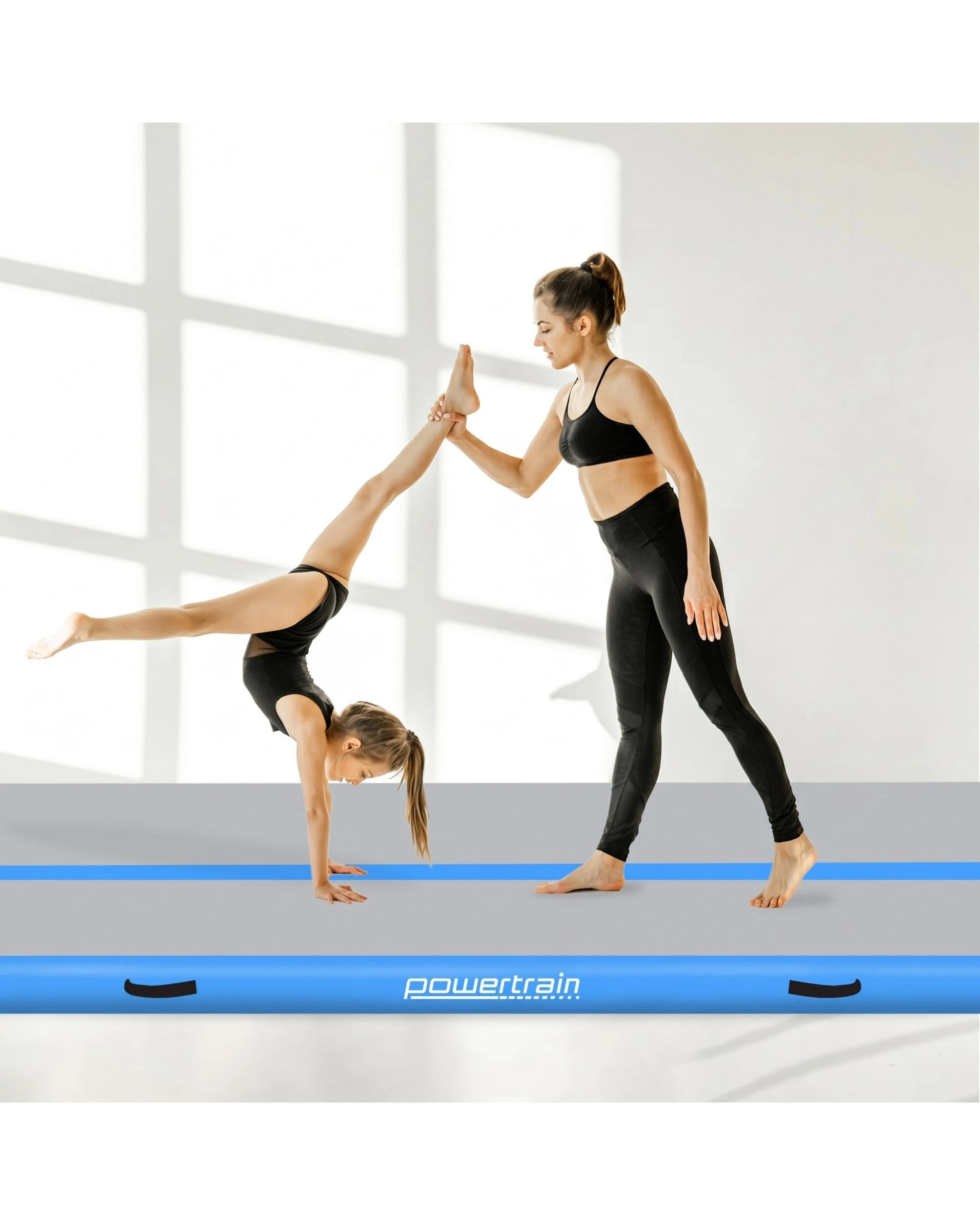 5 Powertrain Sports 7m x 1m Air Track Inflatable Gymnastics Mat - 20cm Thick - Blue, 5 of 8