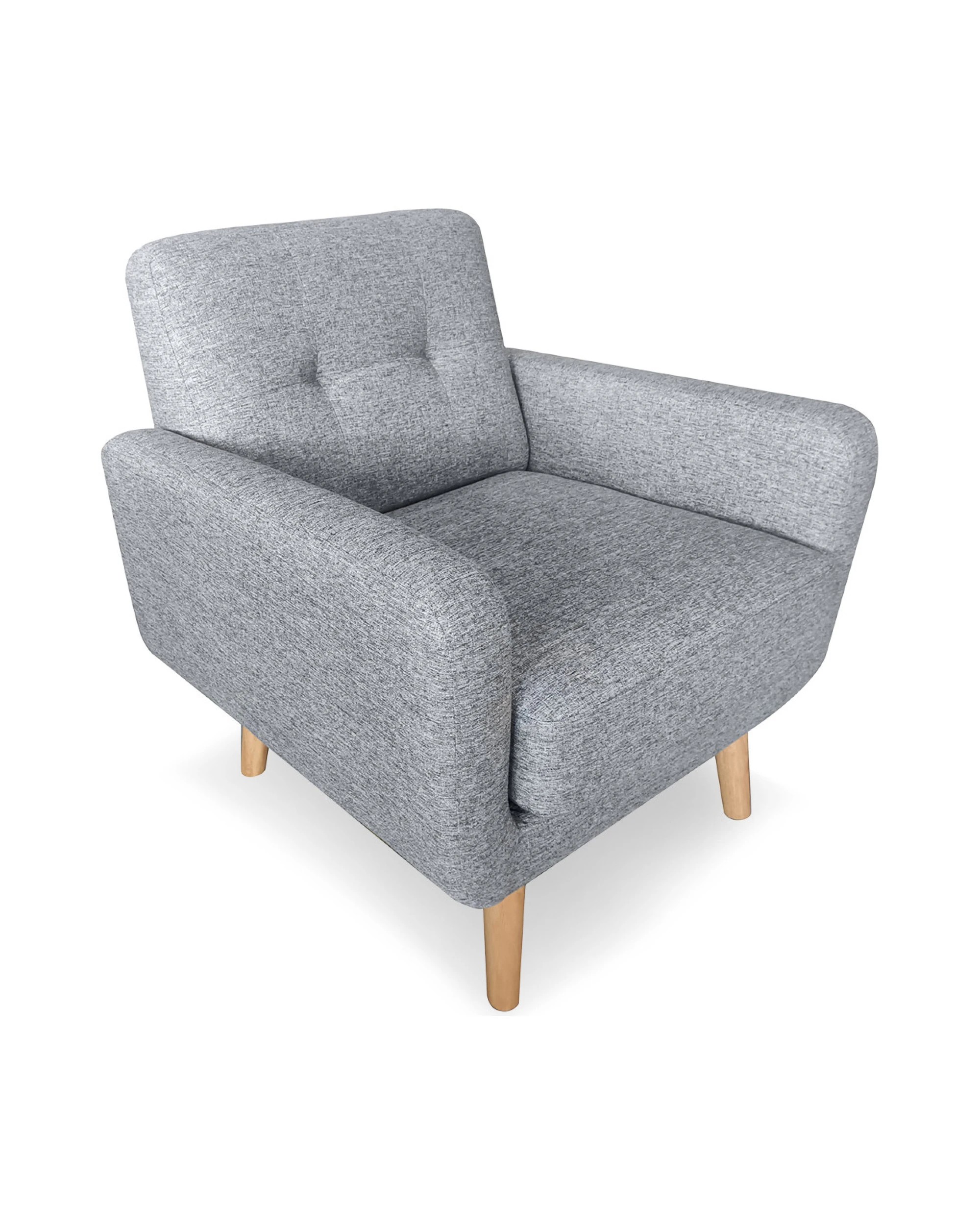 4 Sarantino 6-seater Linen Sofa Set Couch Futon - Light Grey, 4 of 9