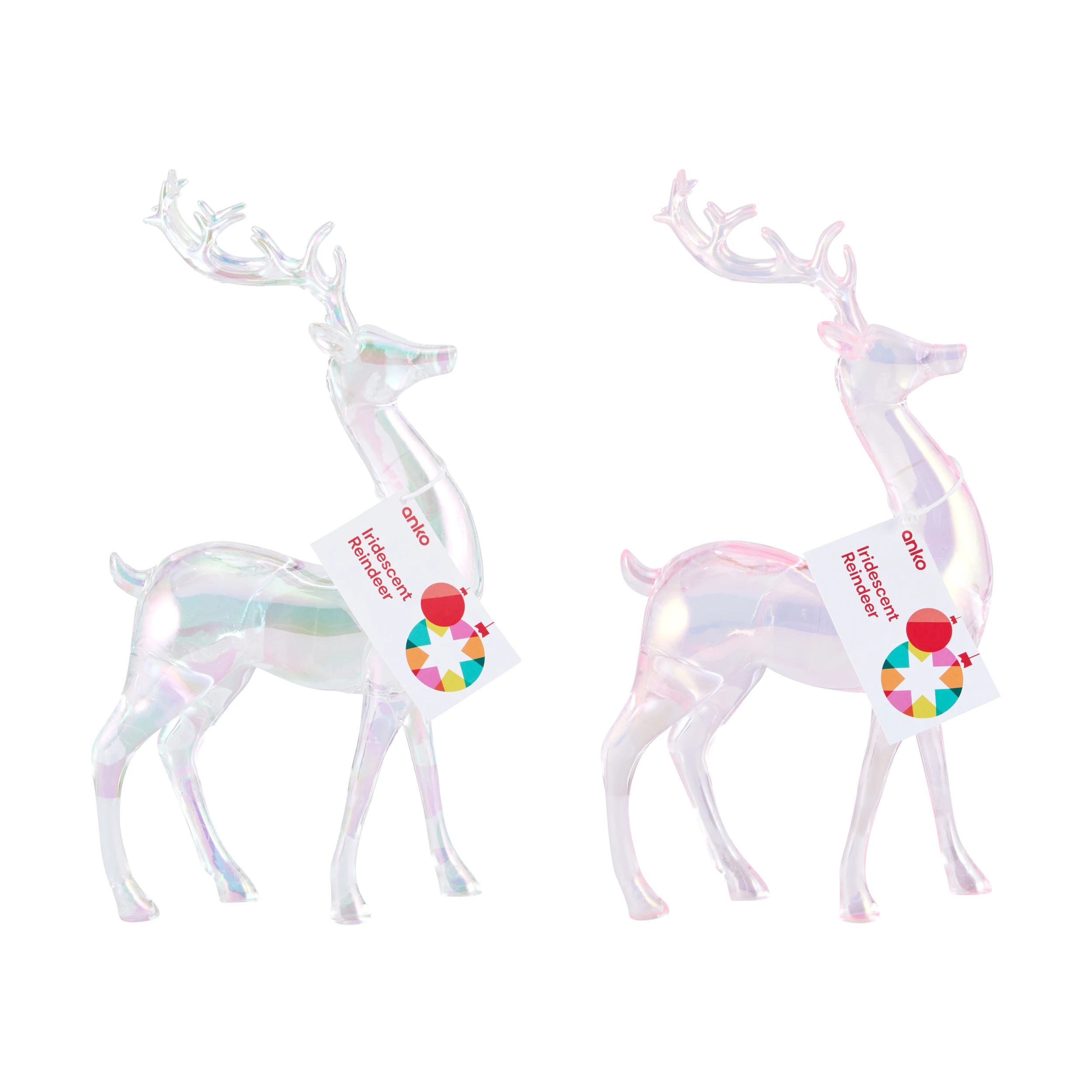 5 Iridescent Reindeer - Assorted, 5 of 5