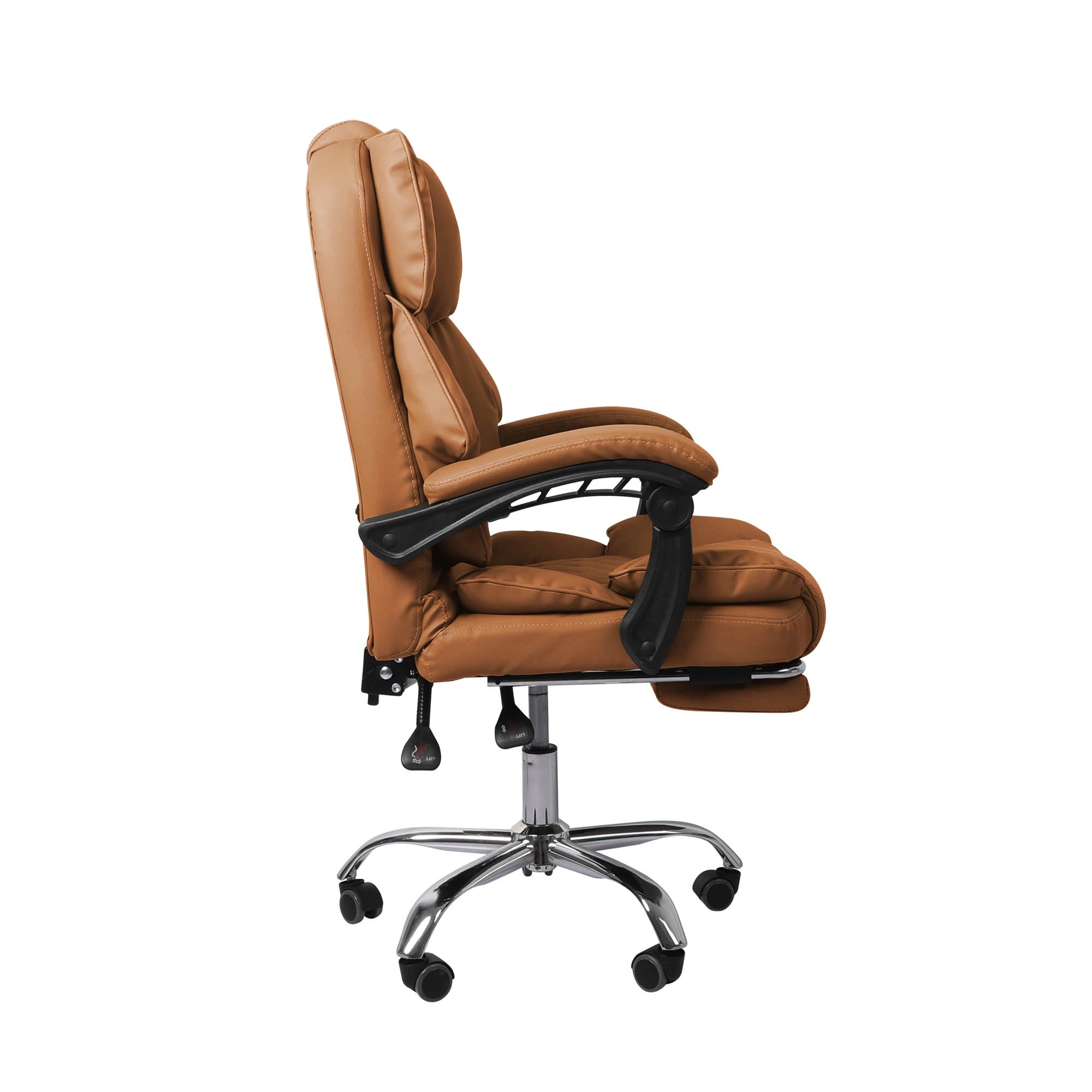 4 Levede Pu Leather Office Chair With Footrest, 4 of 6