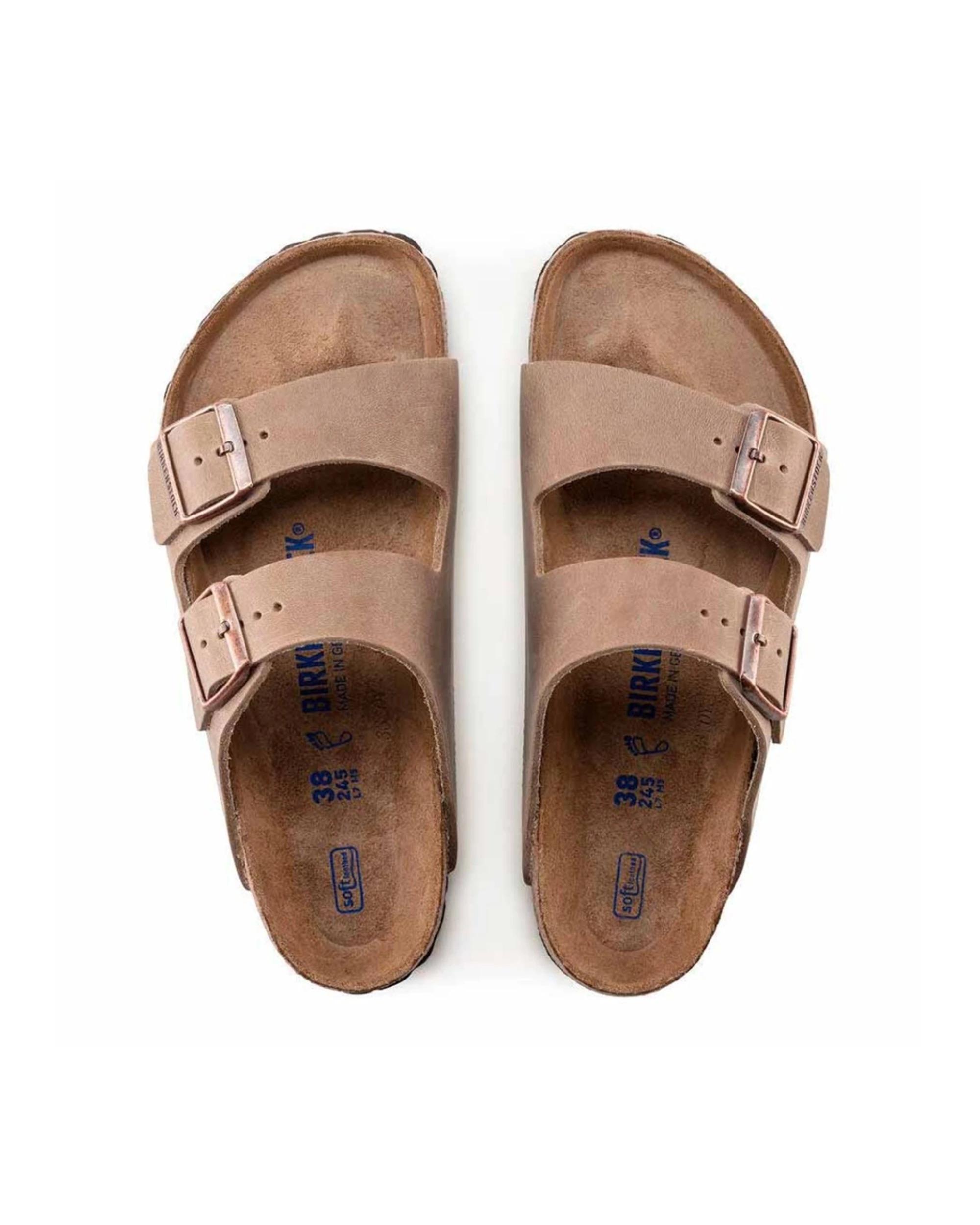 2 Birkenstock Arizona Soft Foot Oil Leather Sandals Regular TOBACCO BROWN, 2 of 6