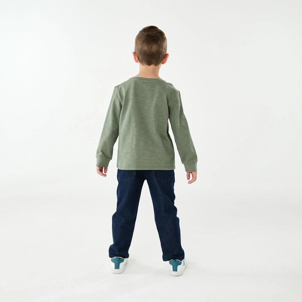 6 Long Sleeve Textured T-shirt Grn Dino, 6 of 8