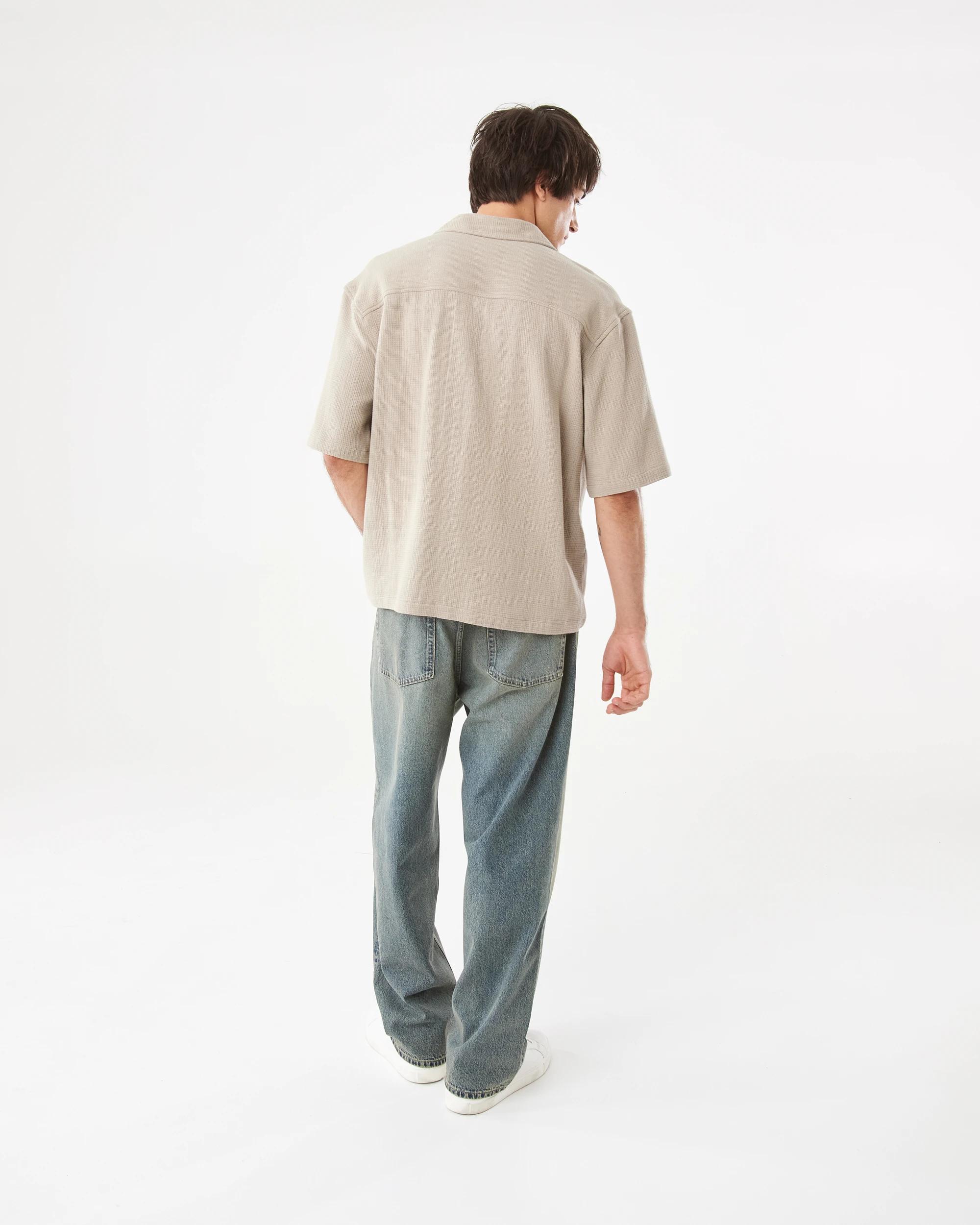 4 Short Sleeve Boxy Shirt Bge Khaki, 4 of 8