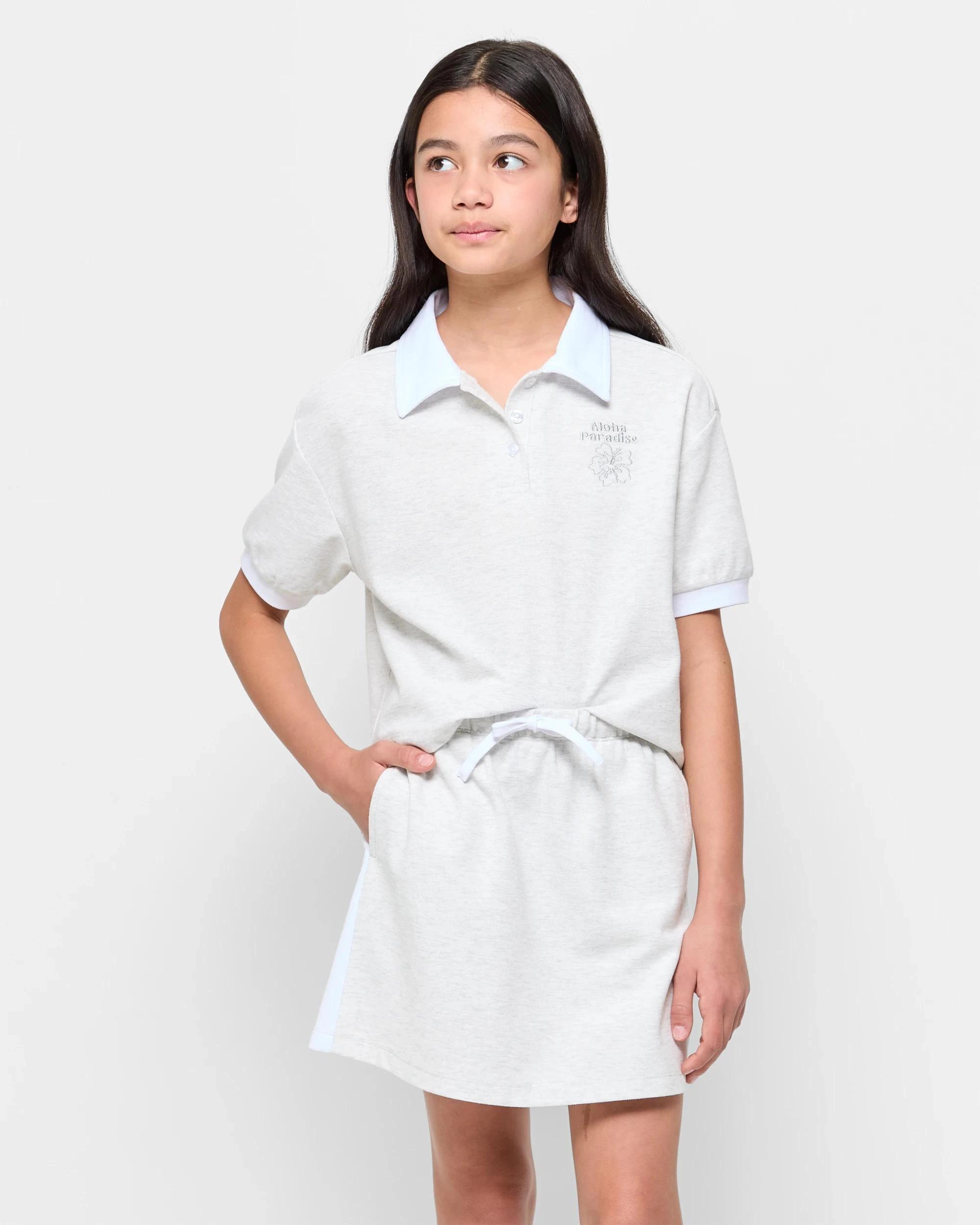 1 Target Australian Cotton Blend Pique Skort GREY, 1 of 5