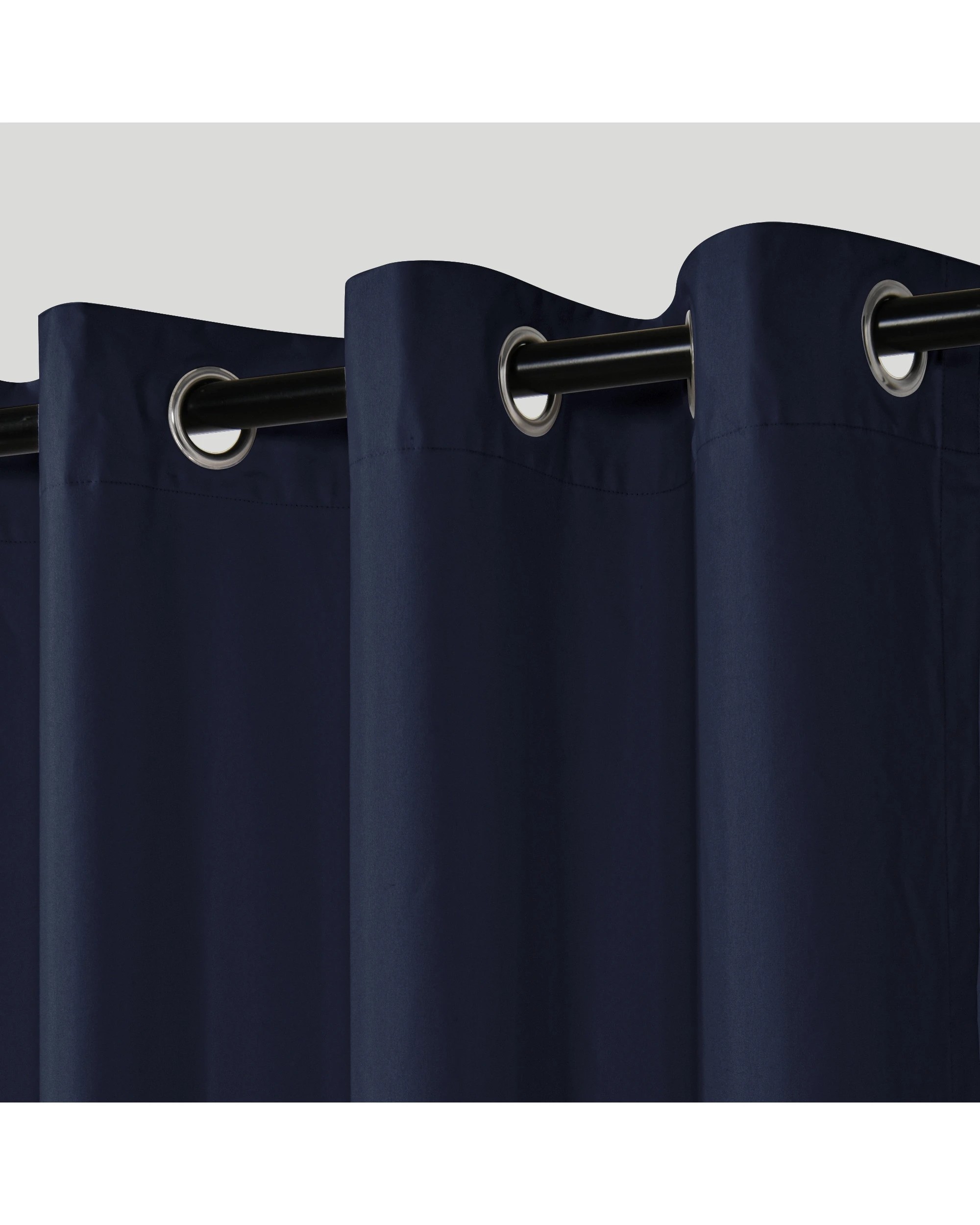 2 Sherwood Home Orlando Blockout Eyelet Curtain Pair 90x223cm - Navy, 2 of 5