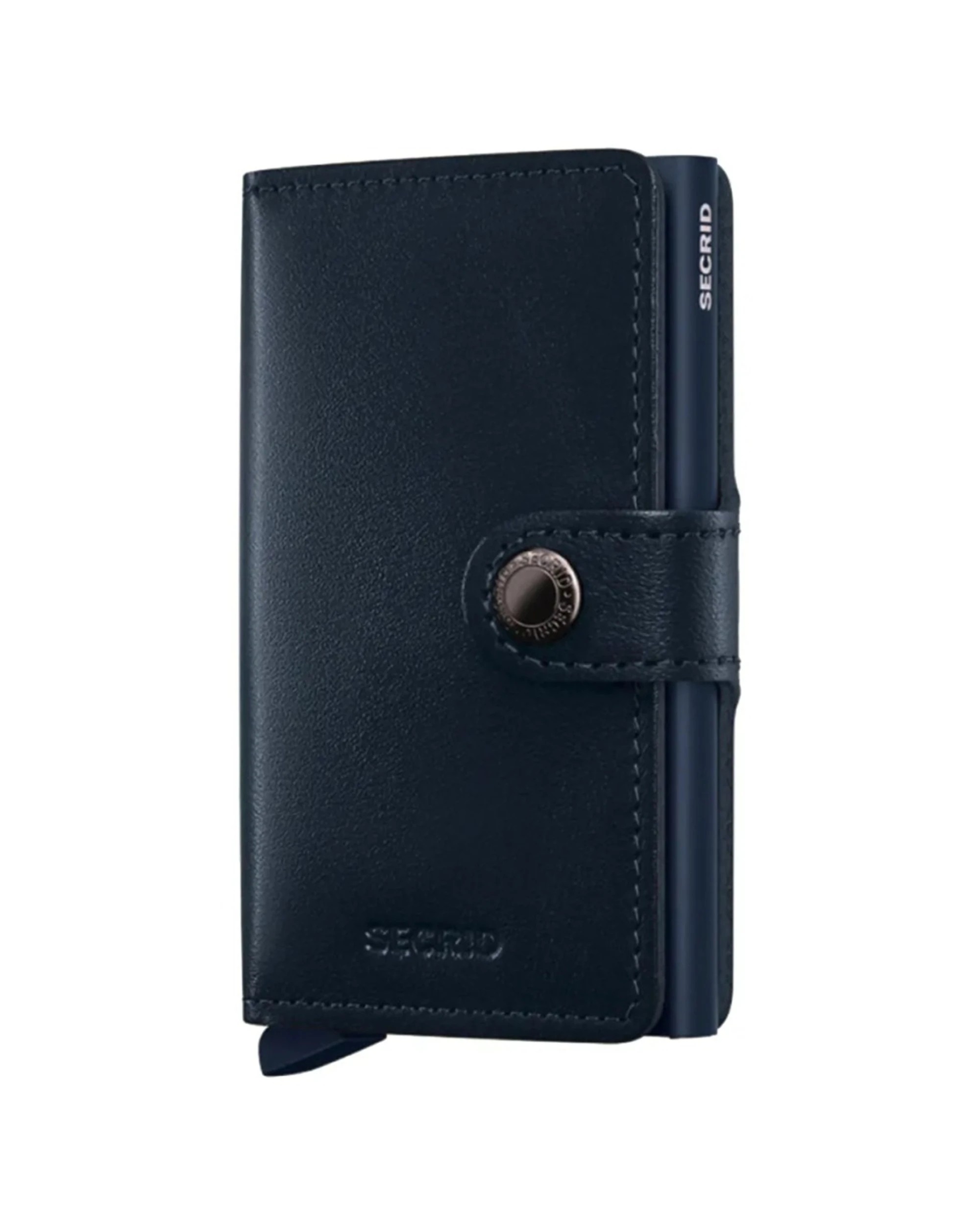 1 Secrid Miniwallet Compact RFID Mens Travel Wallet European Leather Wallet - Blue, 1 of 5