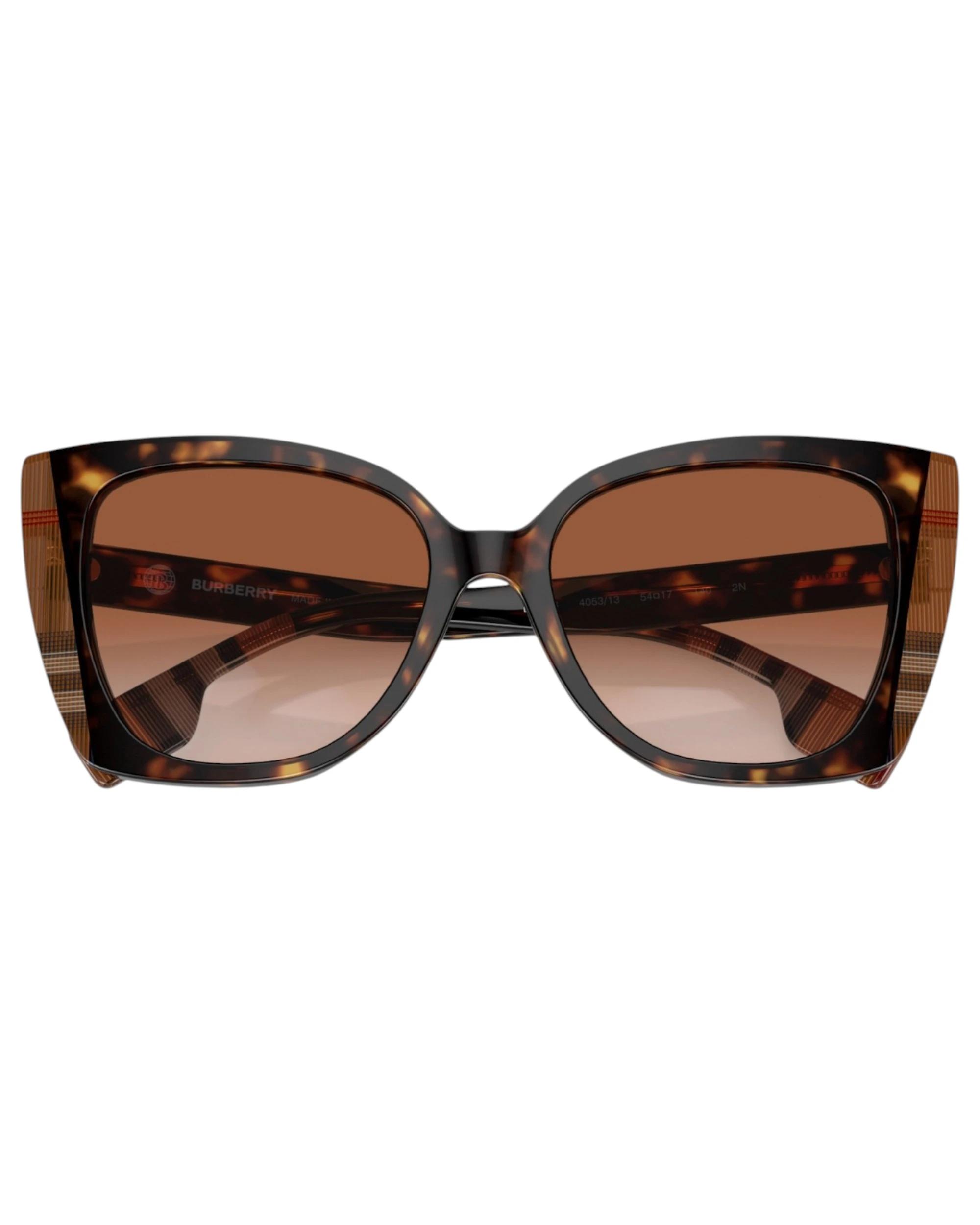 3 Burberry Womens Sunglasses Meryl BE4393 Dark Havana/ Check Brown Sunnies DARK HAVANA/CHECK BROWN, 3 of 5