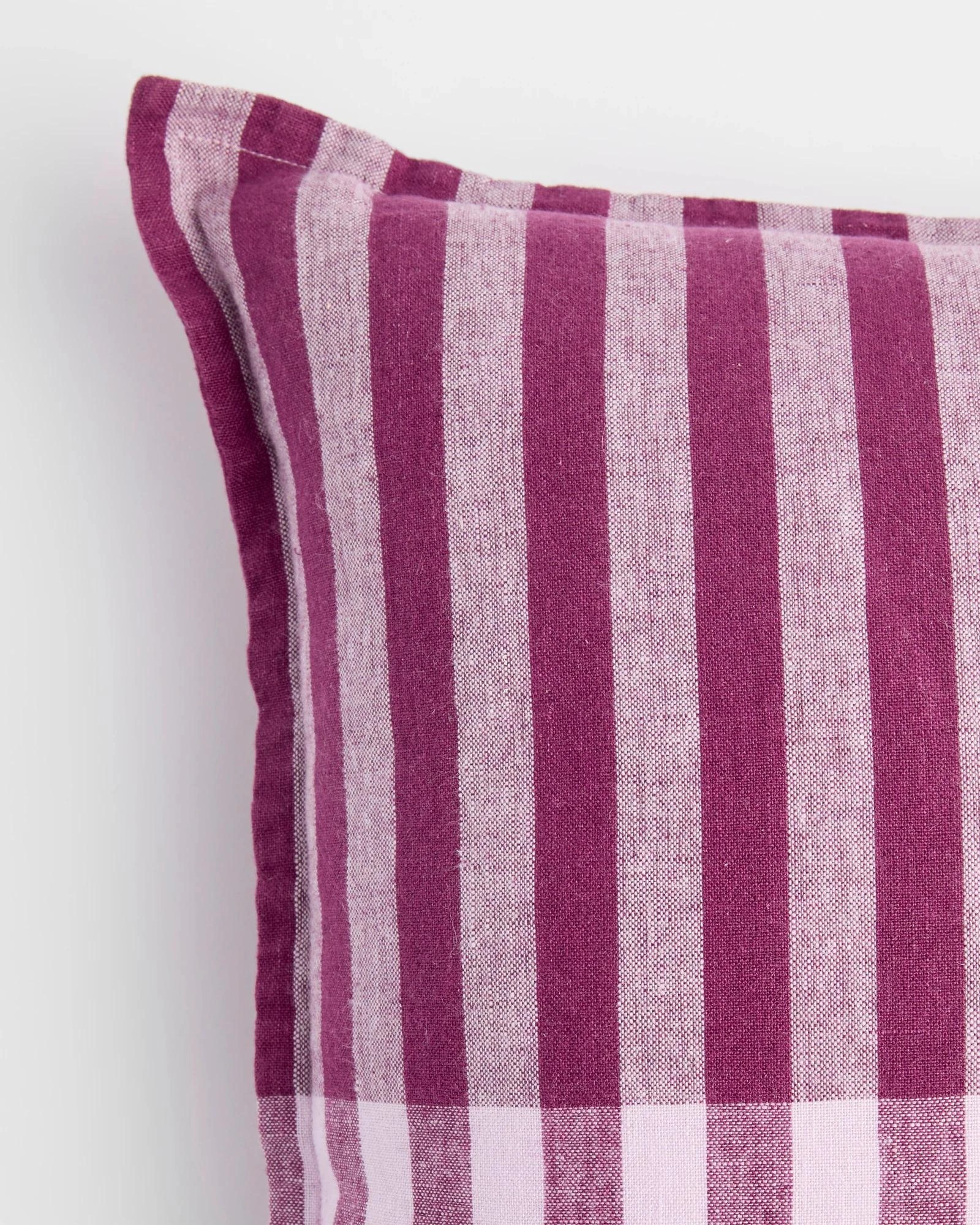 2 Target Two Tone Linen Stripe Cushion - Berry - Pink, 2 of 2