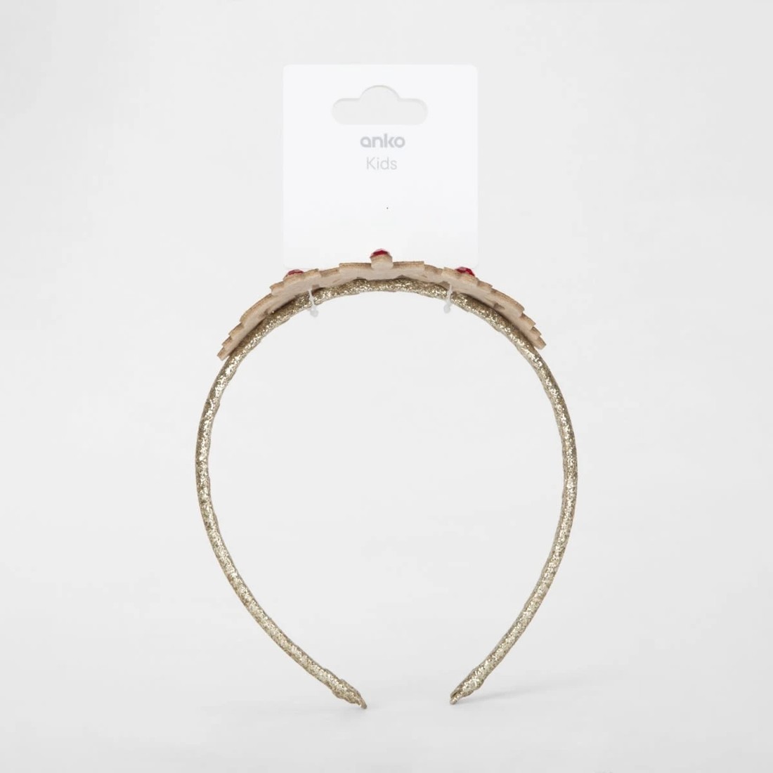 4 Tiara Headband - Gold Look and Red, 4 of 4