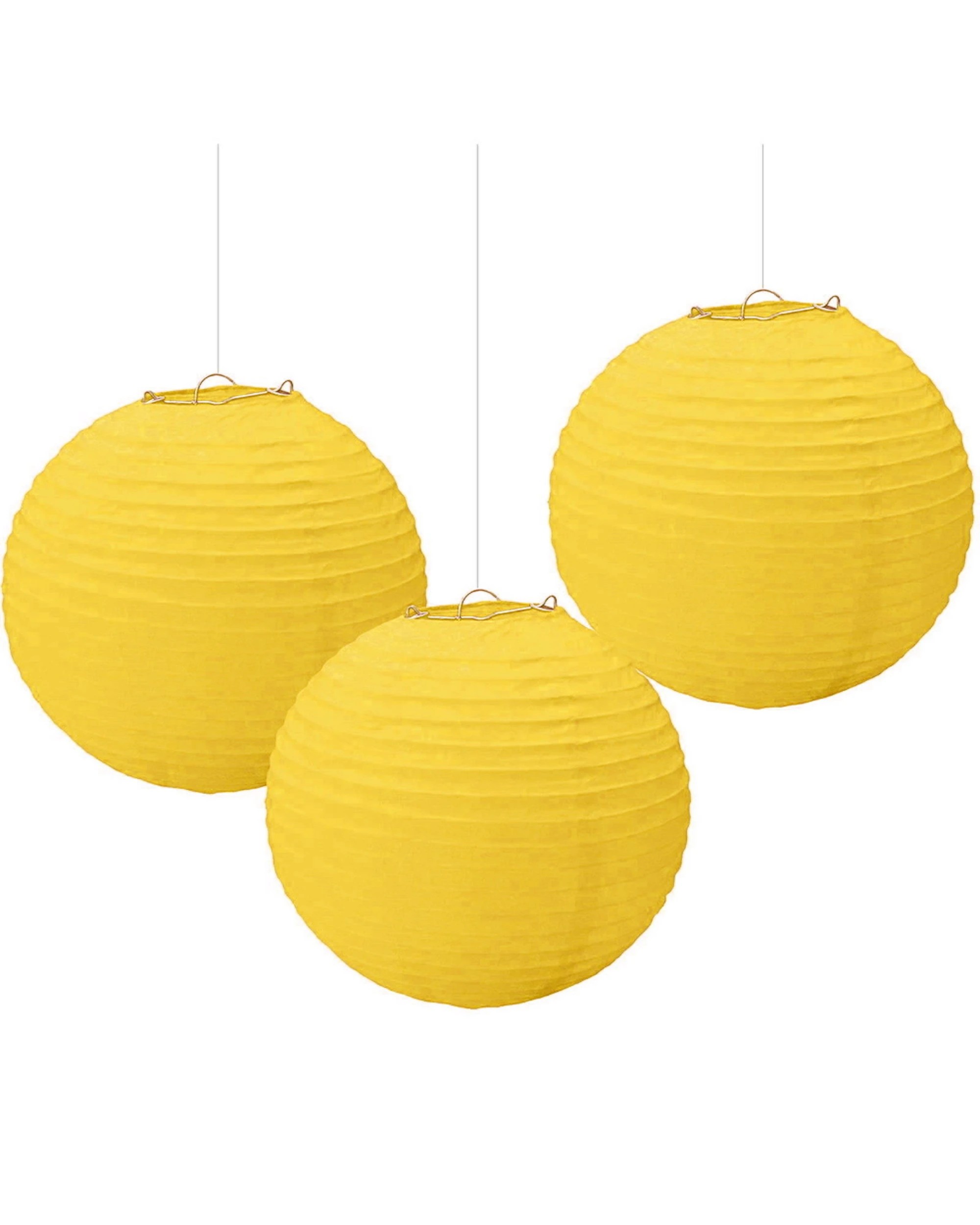 1 Amscan Paper Lanterns Pack of 3 - Yellow, 1 of 1