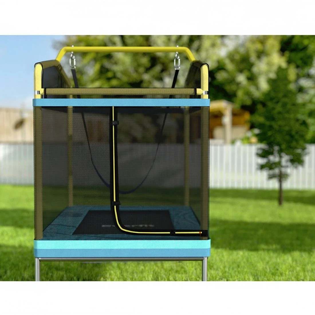 4 Everfit 6FT Trampoline for Kids w/ Enclosure Safety Net Swing Rectangle - Multi, 4 of 7