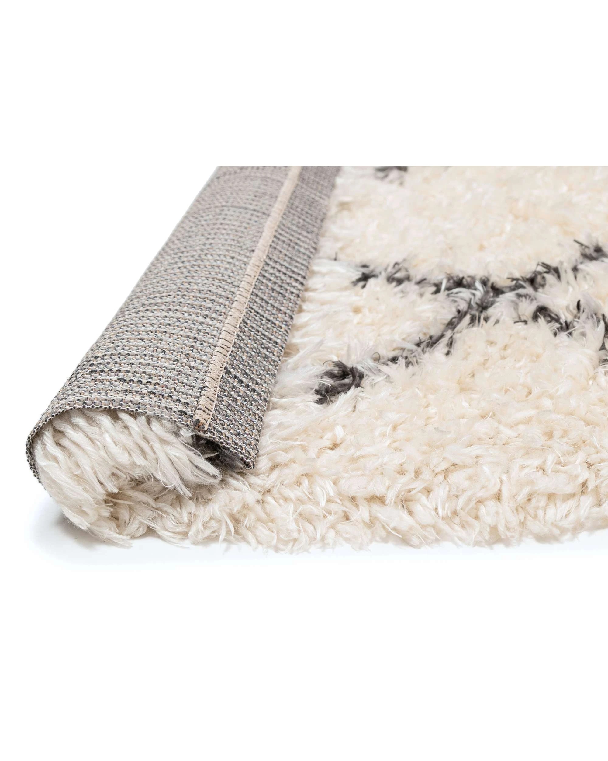 5 Loopsie Rusk Diamond Shag Rug-370cm x 280cm - White, 5 of 8