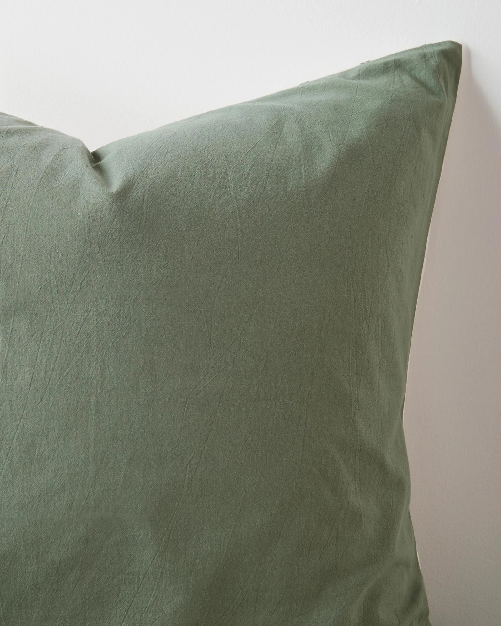 3 Arlo Stonewash Stripe European Pillowcase - Queen Bed - Green, 3 of 4