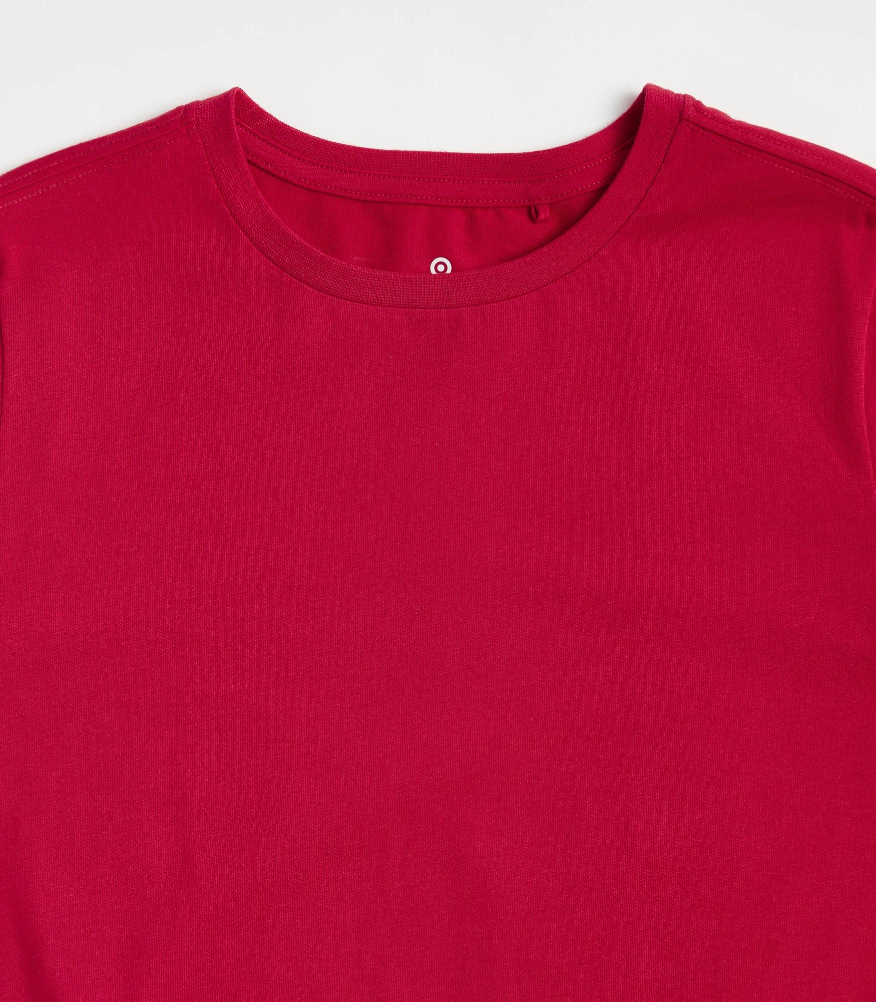 2 Target Youth School T-shirt – Cotton With Elastane, Size 3-4, Red RED, 2 of 3