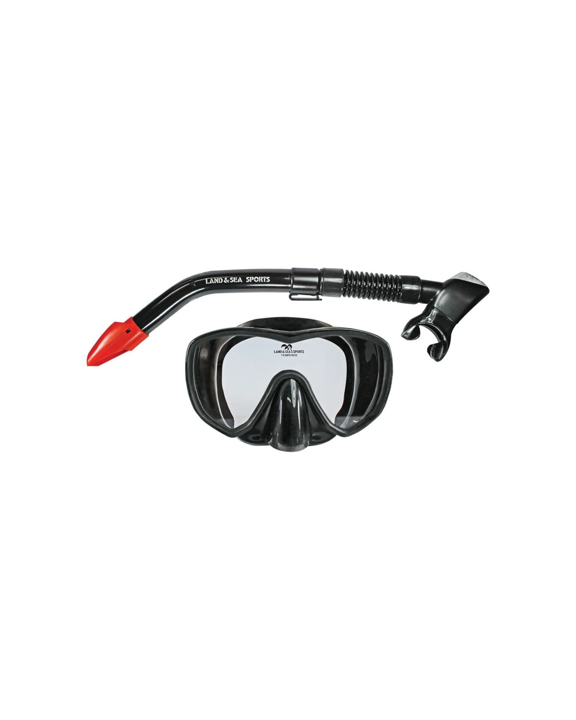 1 Land & Sea Sports Australia Marlin Frameless Silicone Mask & Snorkel Set Adult - Black, 1 of 1