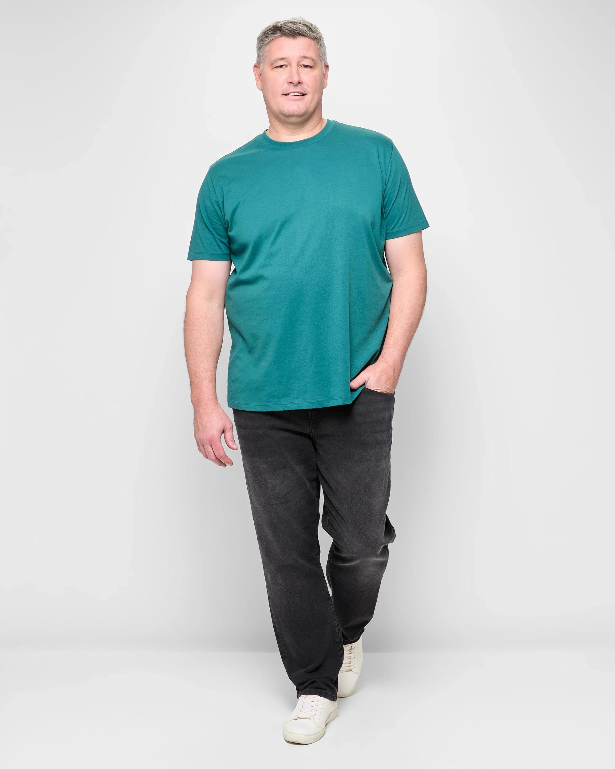 1 Target Man Plus Plus Size Straight Fit Denim Jeans FADED BLACK, 1 of 5