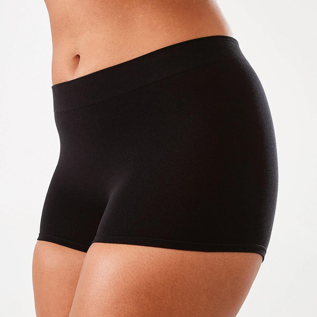 4 3 Pack Seamfree Cotton Boyleg Briefs BLACK, 4 of 6