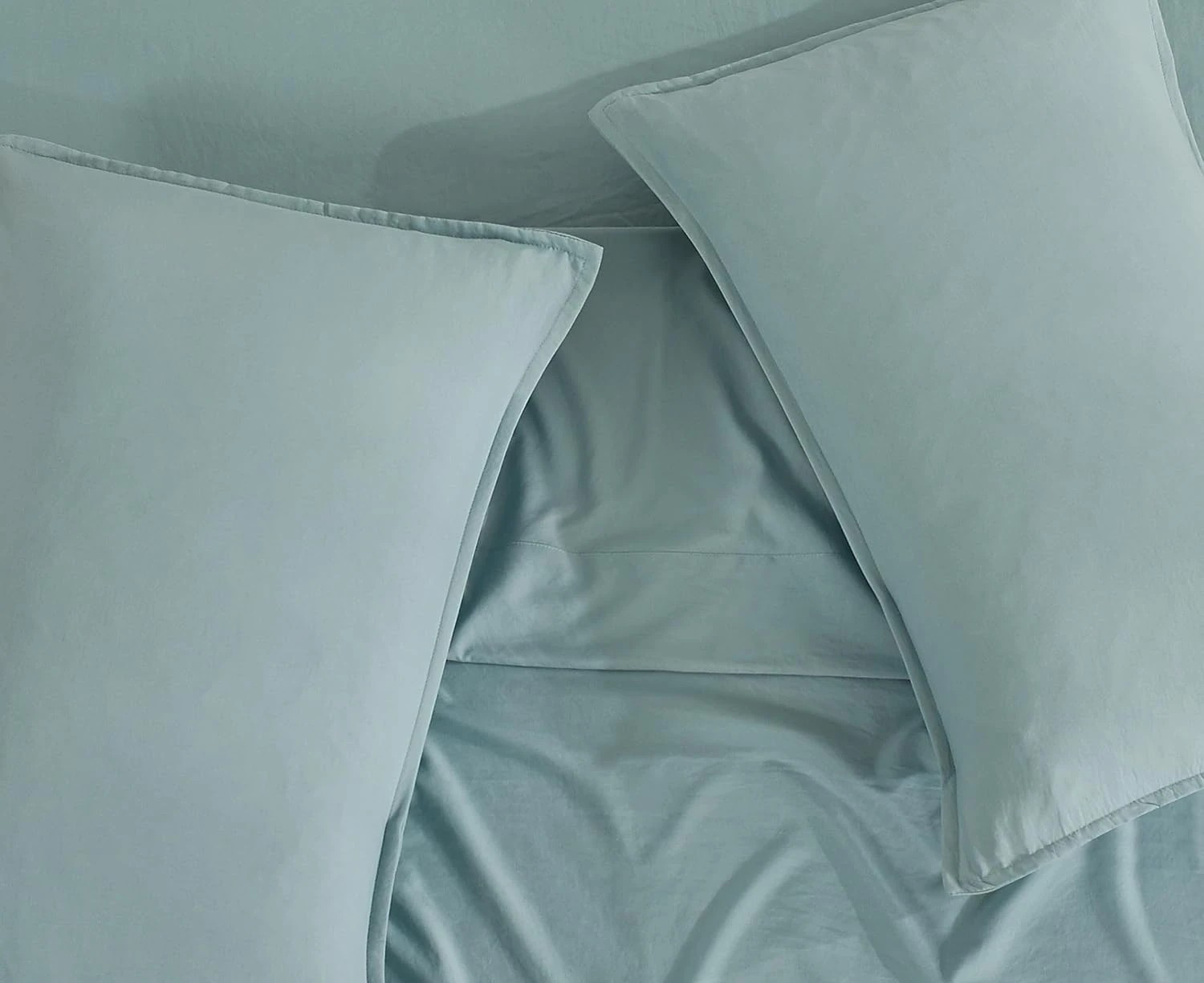 7 CleverPolly 100% Vintage Washed Microfibre Quilt Cover Set - Seafoam - Super King Bed, 7 of 7