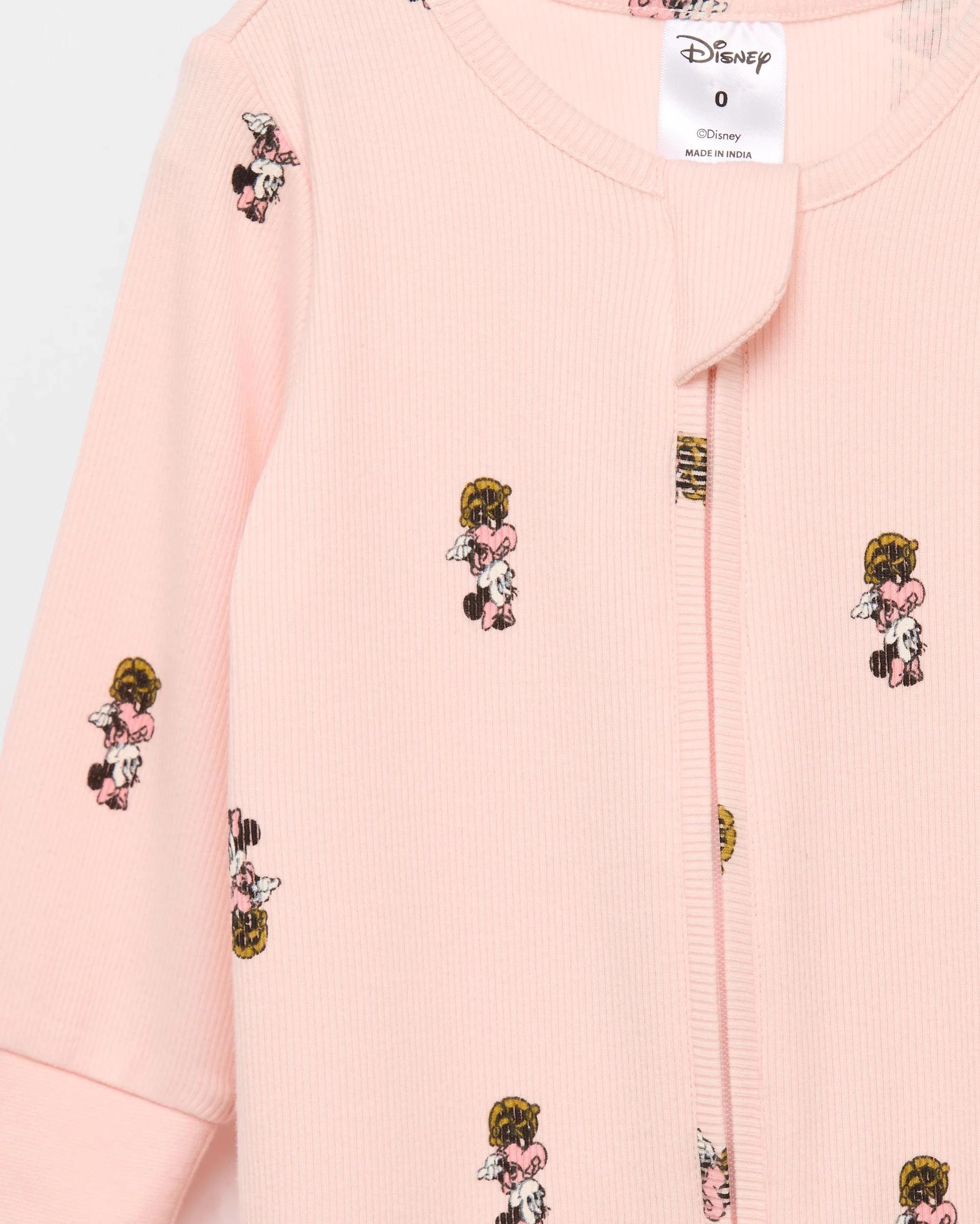 2 Baby Disney Organic Cotton Print Zip Coverall MINNIE MOUSE, 2 of 2