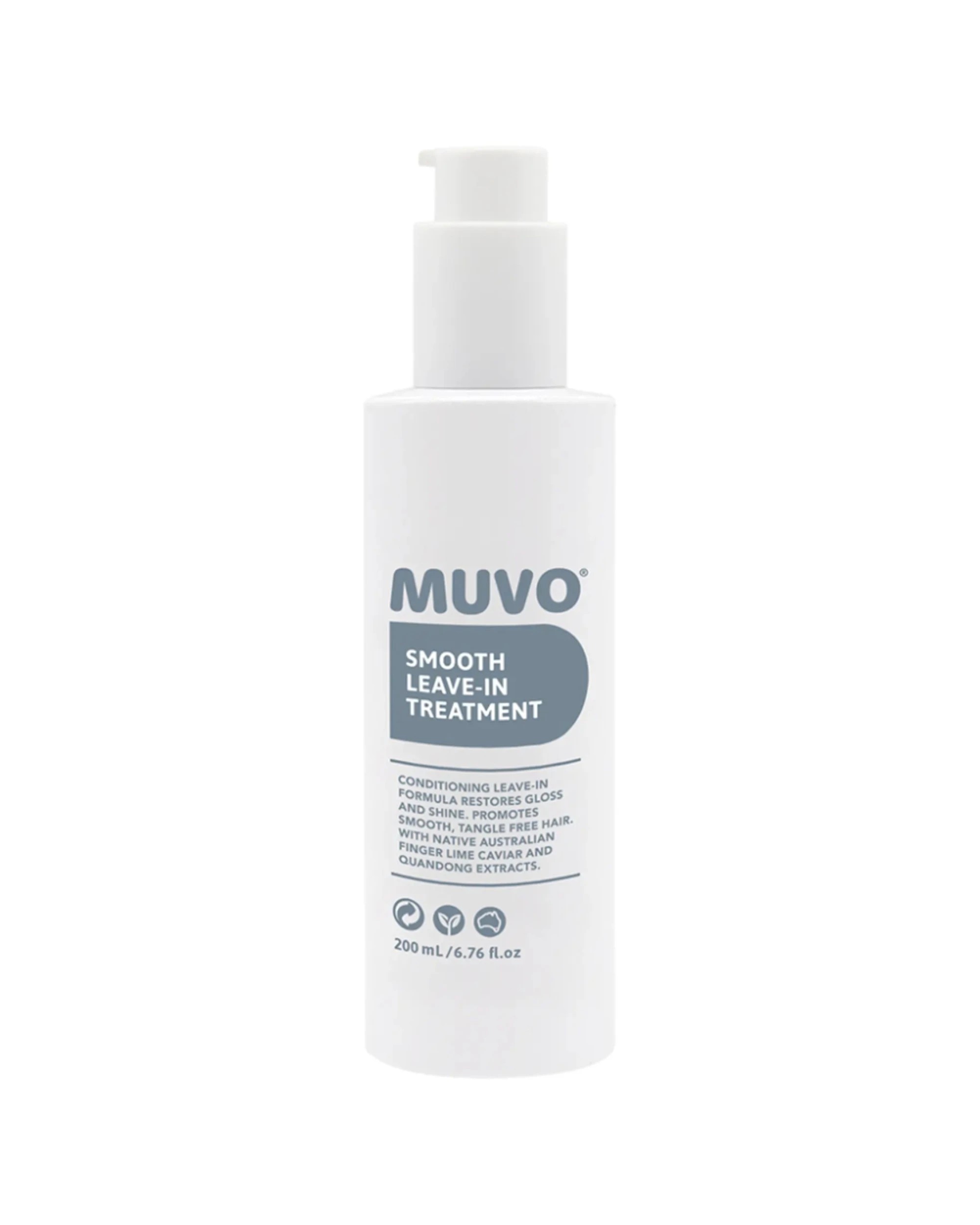 1 MUVO Smooth Leave-In Treatment Lightweight Frizz Control 200ml - Plain, 1 of 3