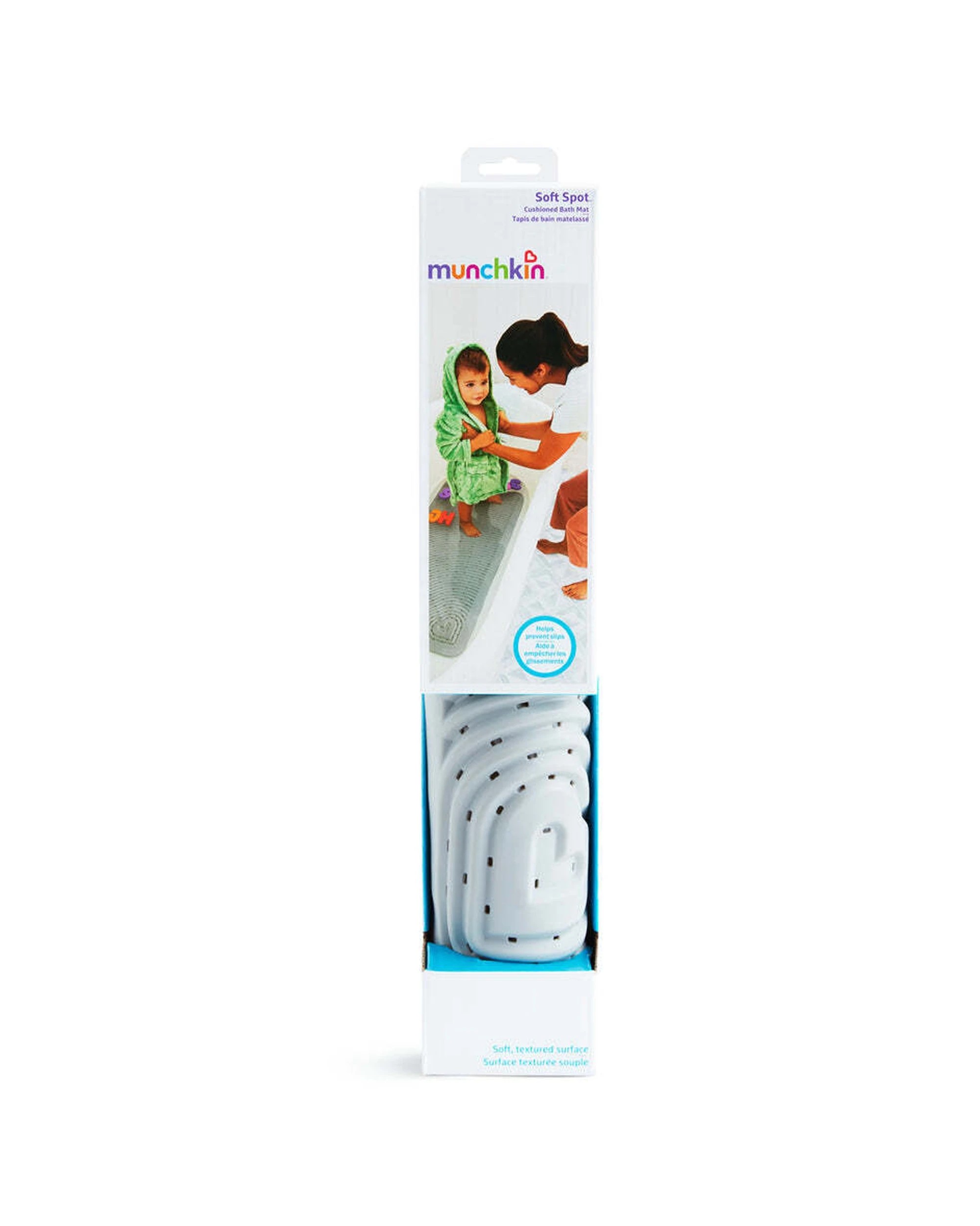 4 Munchkin Soft Spot Bath Safety Mat Anti Slip Suction Cups 6 Months And Up - Plain, 4 of 4
