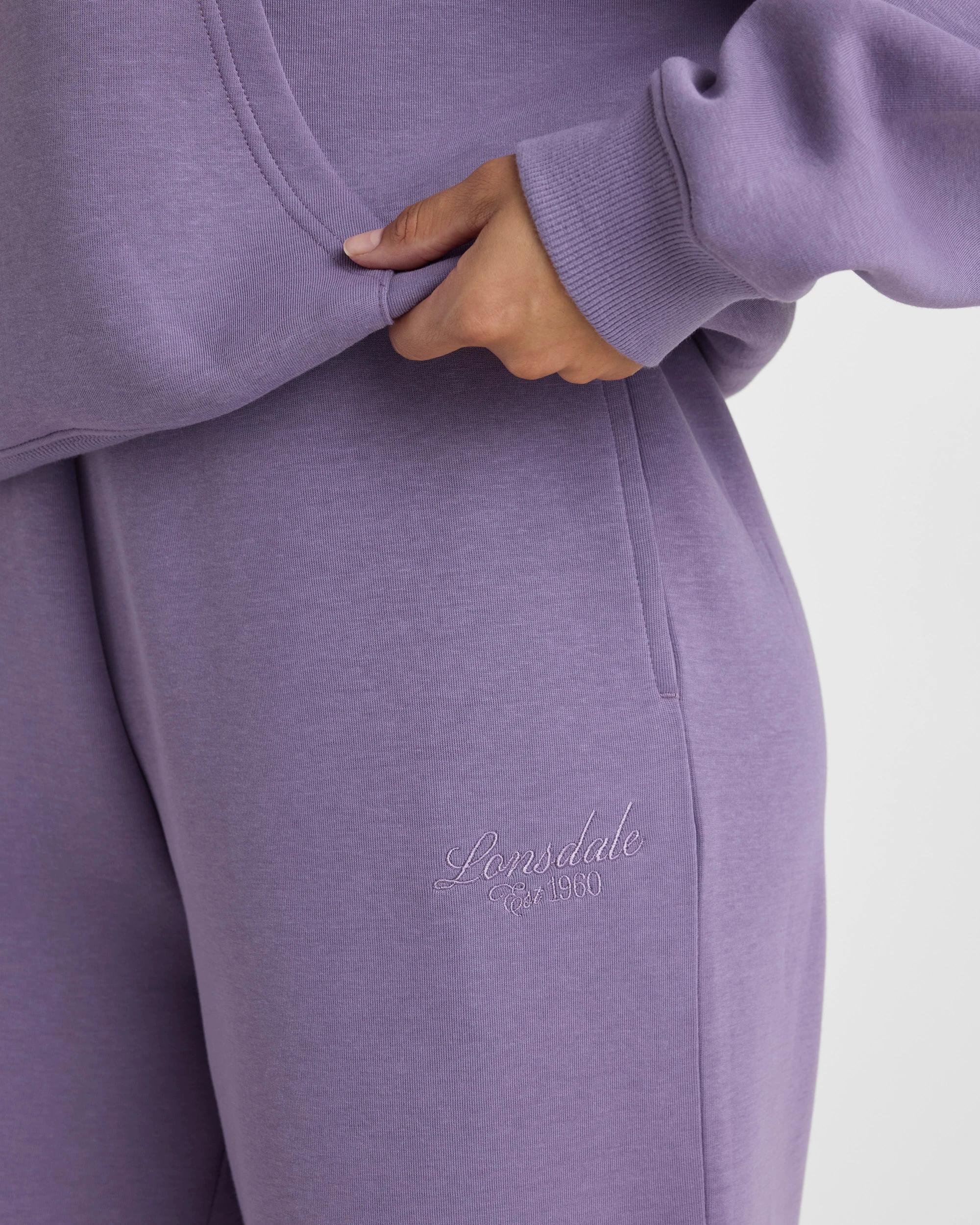 3 Lonsdale London Clean Barrel Leg Pants DUSTY IRIS, 3 of 5