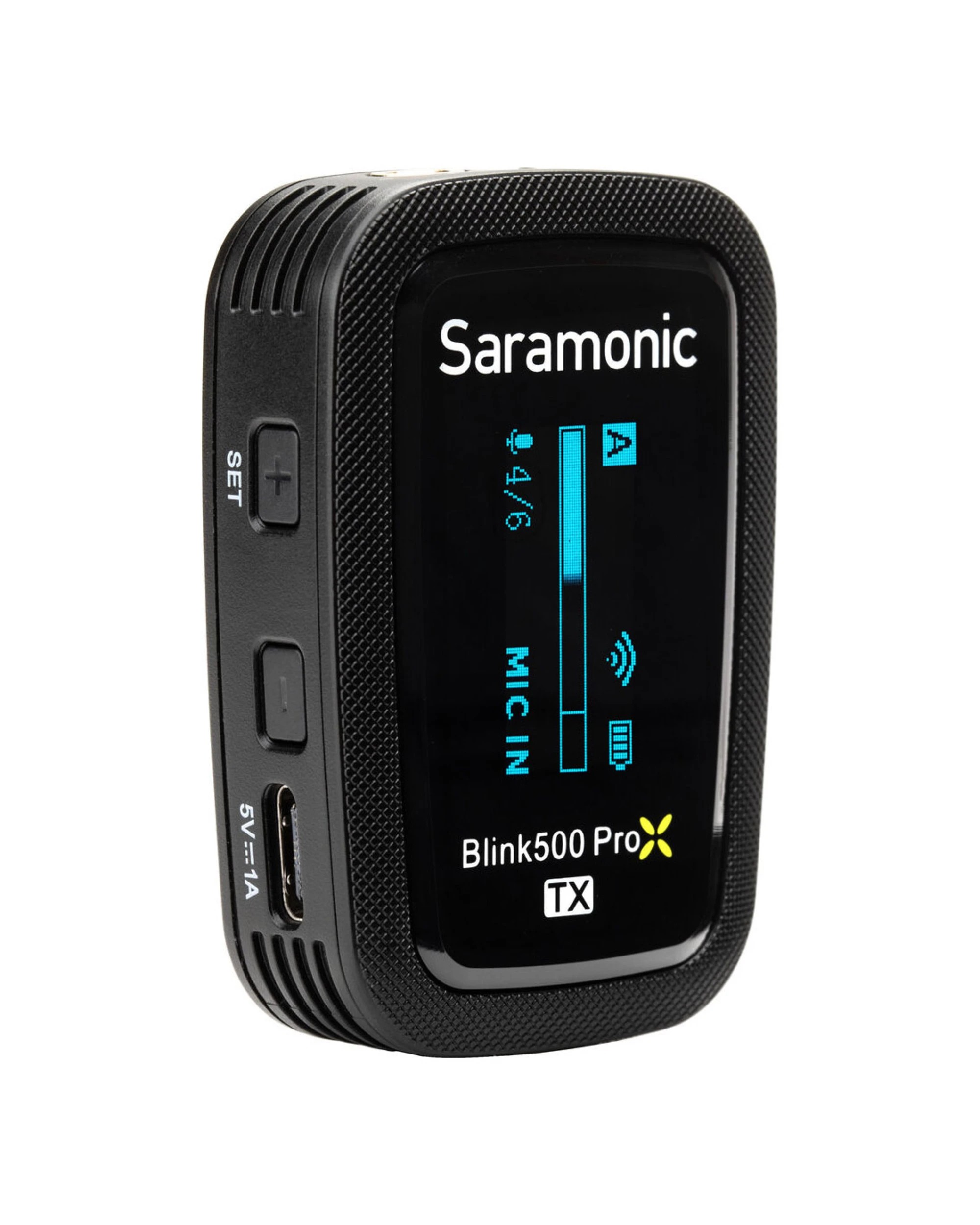2 Saramonic Blink 500 ProX TX Transmitter with Built-In Mic and Lavalier Mic (2.4 GHz) - Black, 2 of 3
