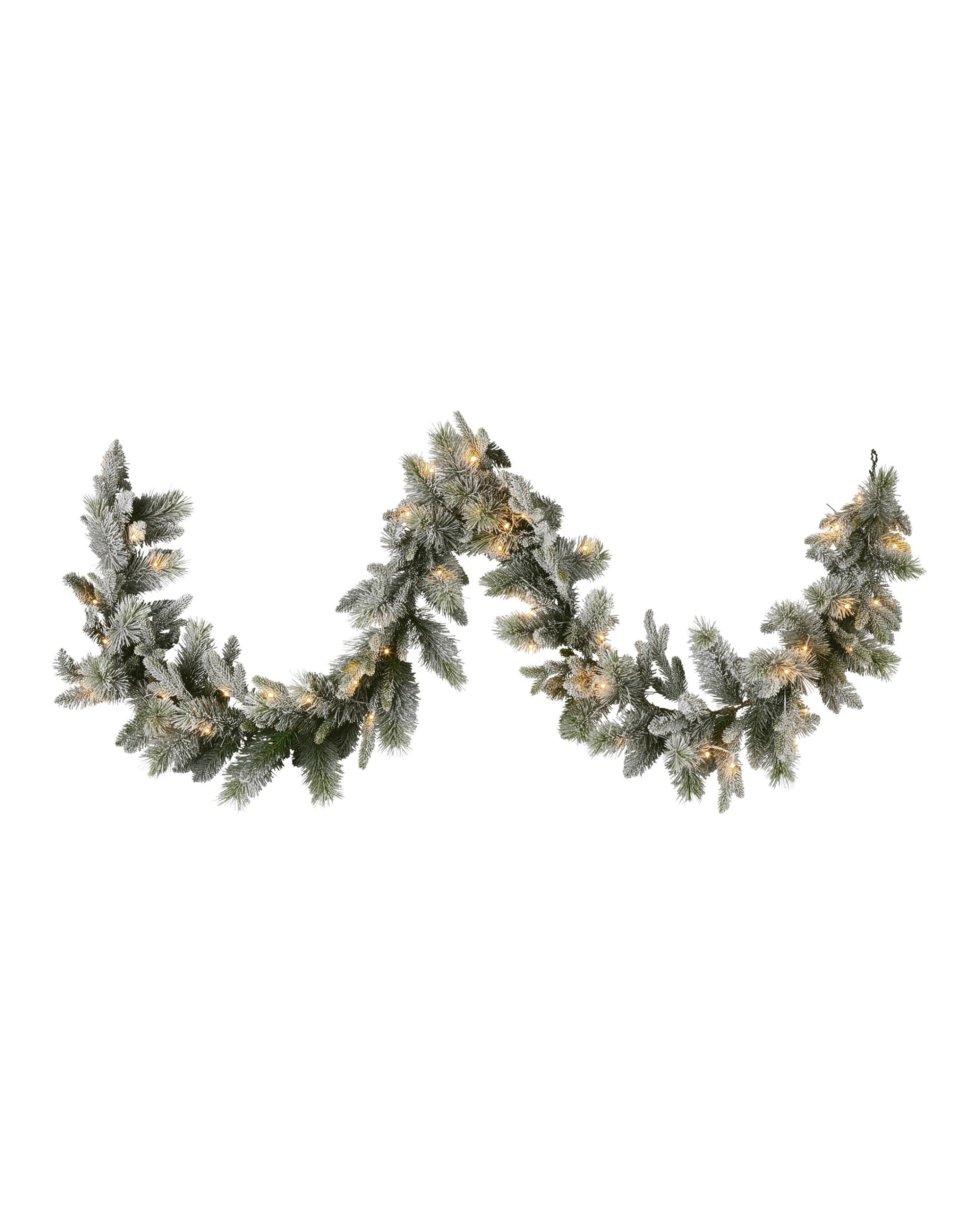3 Christabelle 2.7m Christmas Garland Snowy With Led Lights Stamford Spruce Tree Decoration Ornament, 3 of 8