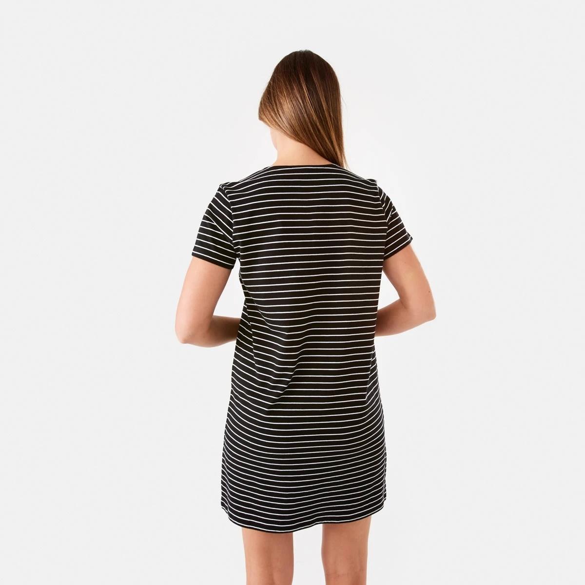 3 Short Sleeve Relaxed T-shirt Mini Dress Thin Str B, 3 of 7