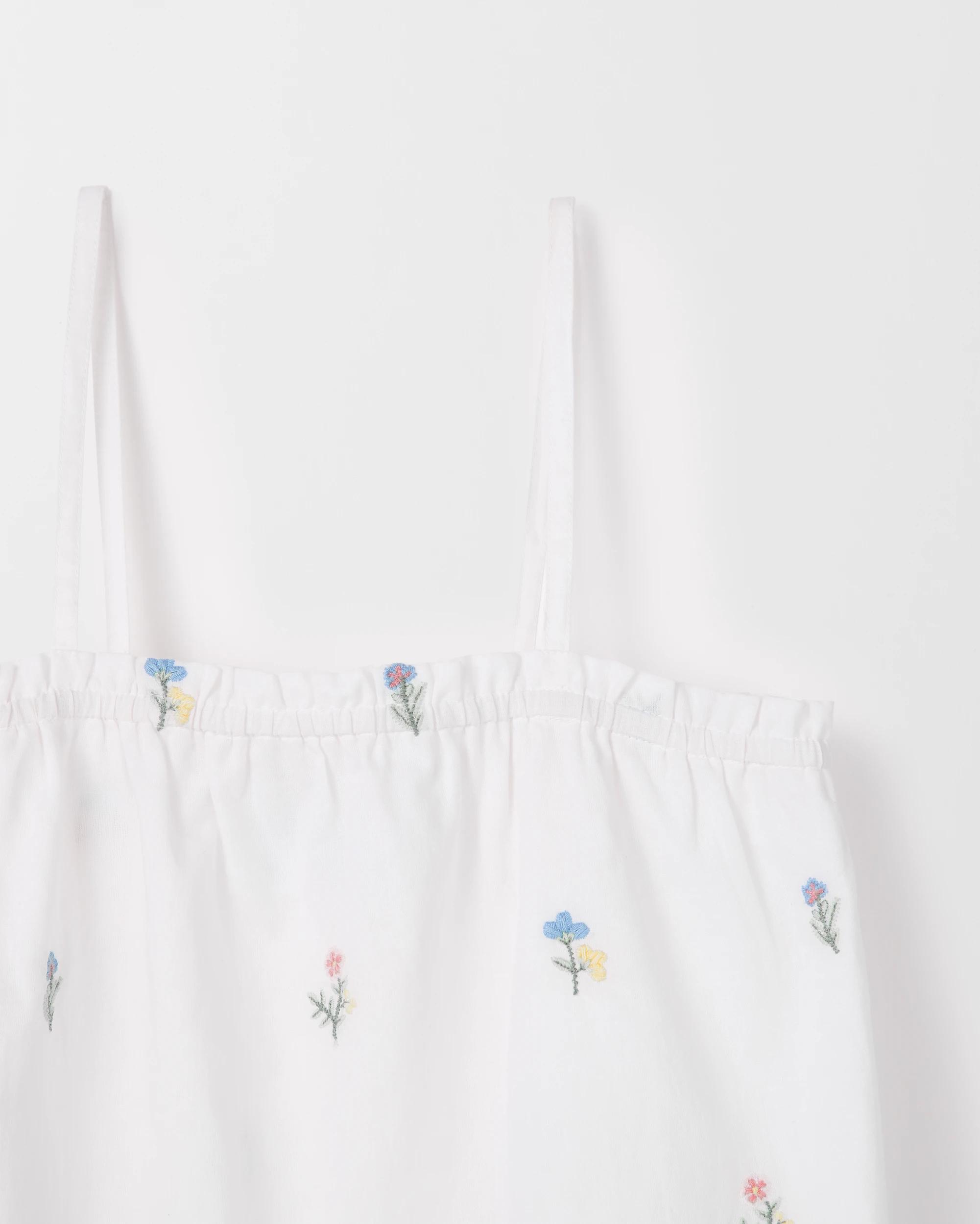 4 Target Australian Cotton Older Girls Woven Embroidery Pyjama Set WHITE XMAS, 4 of 8